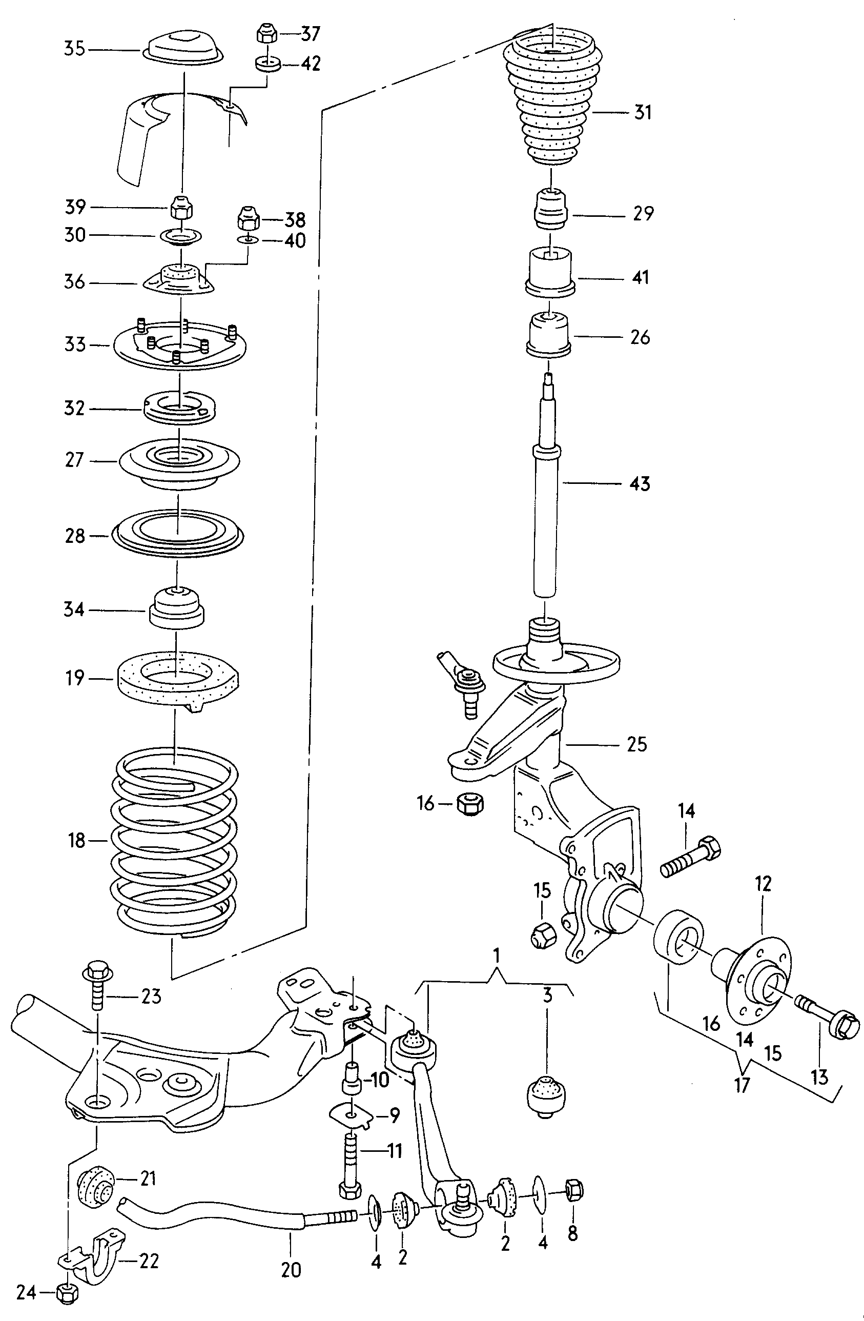 AUDI 4A0407615F - Riteņa rumbas gultņa komplekts ps1.lv