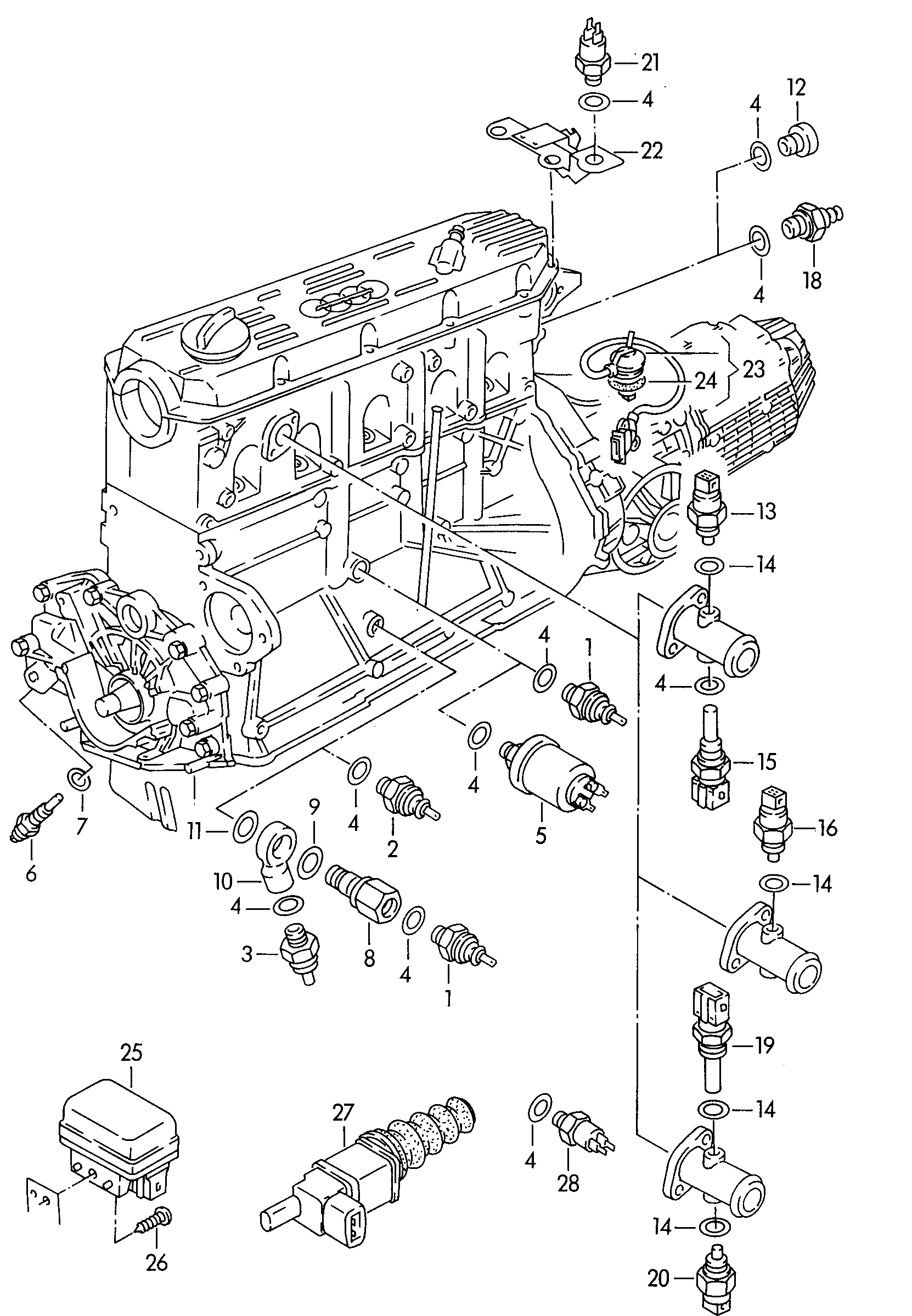 Seat 068 919 081 A - Devējs, Eļļas spiediens ps1.lv