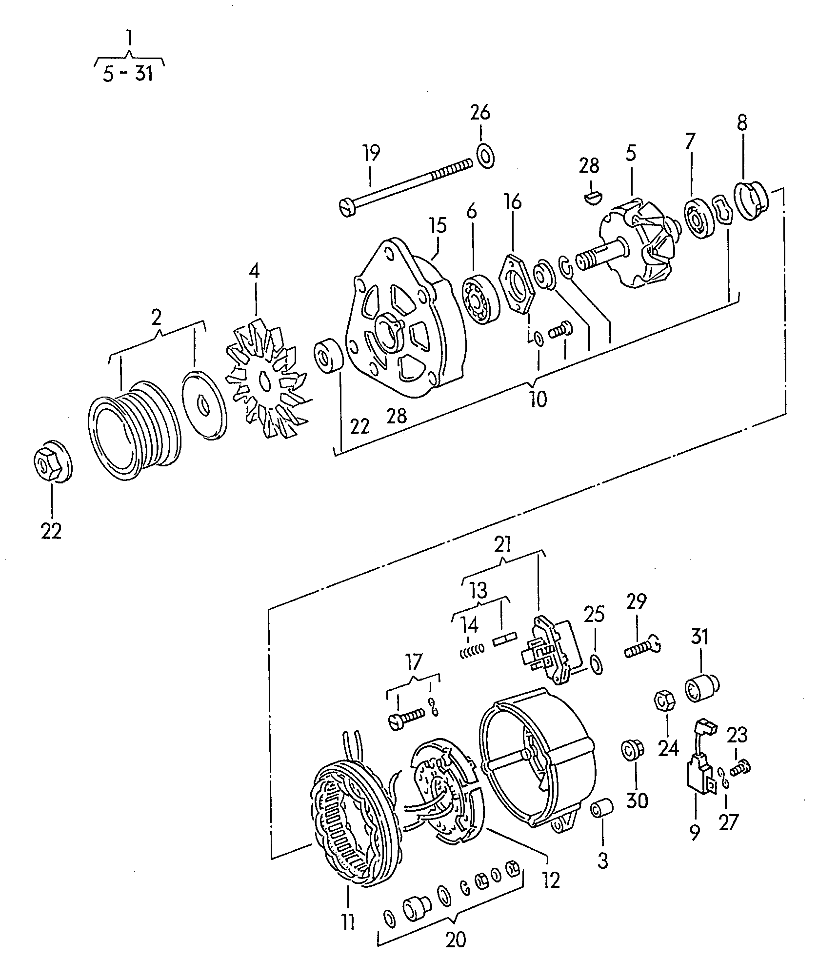 AUDI 068 903 017 PX - Ģenerators ps1.lv