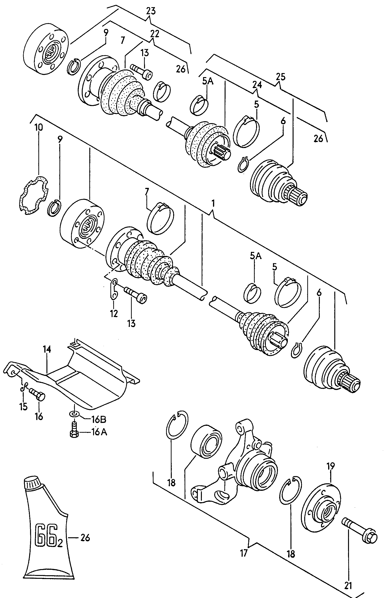 VAG 443498625F - Riteņa rumbas gultņa komplekts ps1.lv