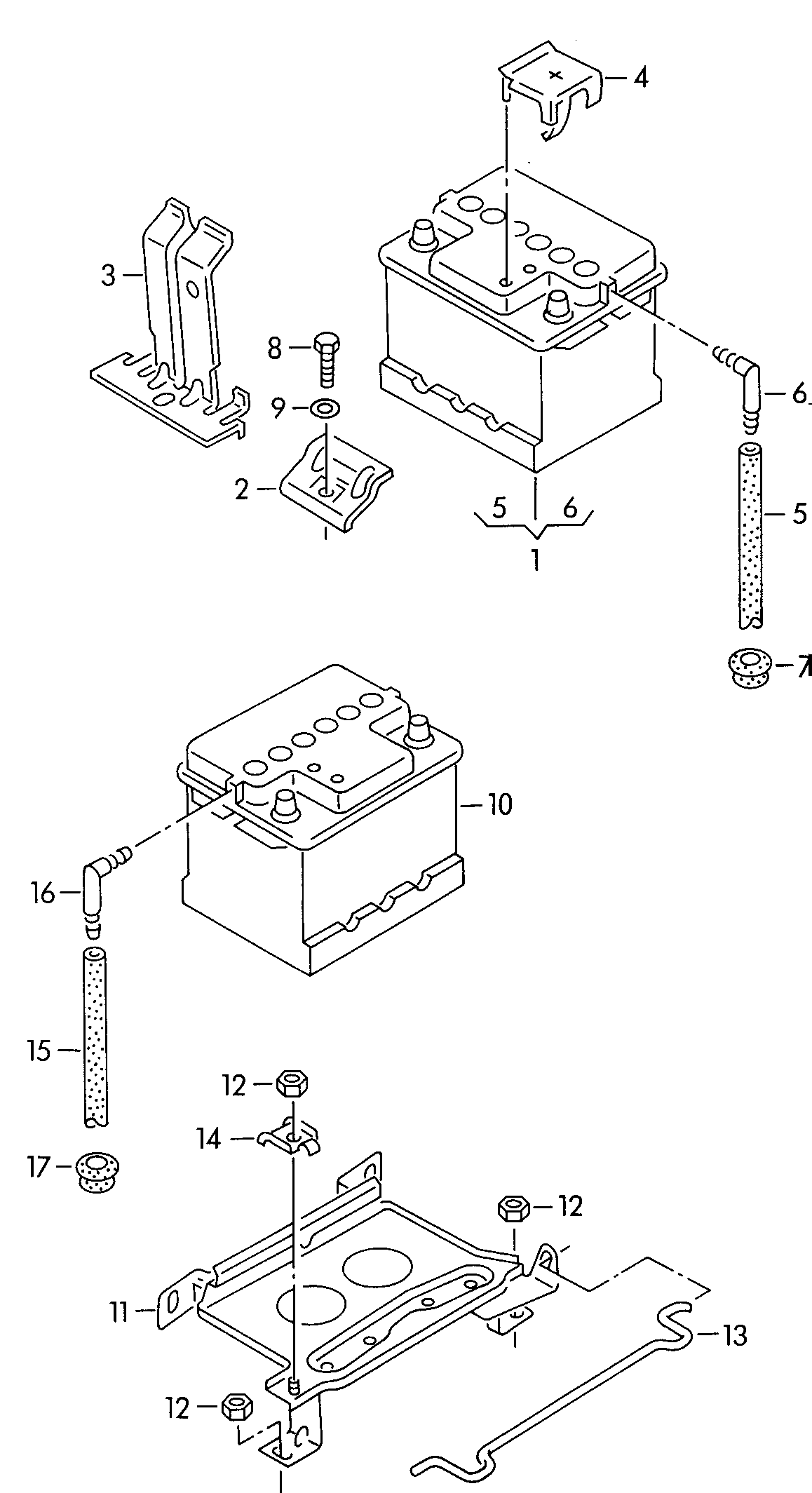 AUDI 8A0 915 105 E - Startera akumulatoru baterija ps1.lv