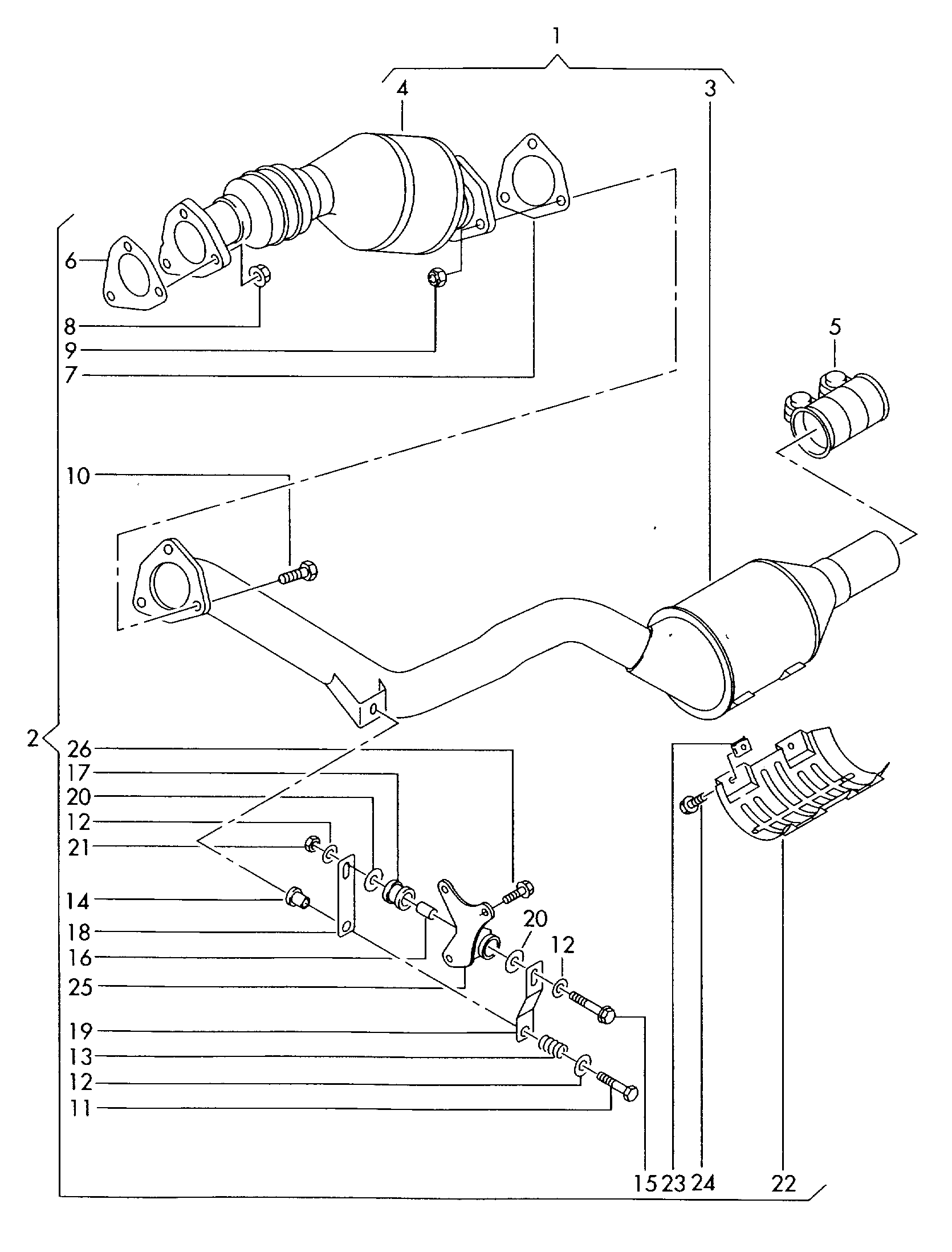 AUDI 1H0 253 115 - Blīve, Izplūdes caurule ps1.lv