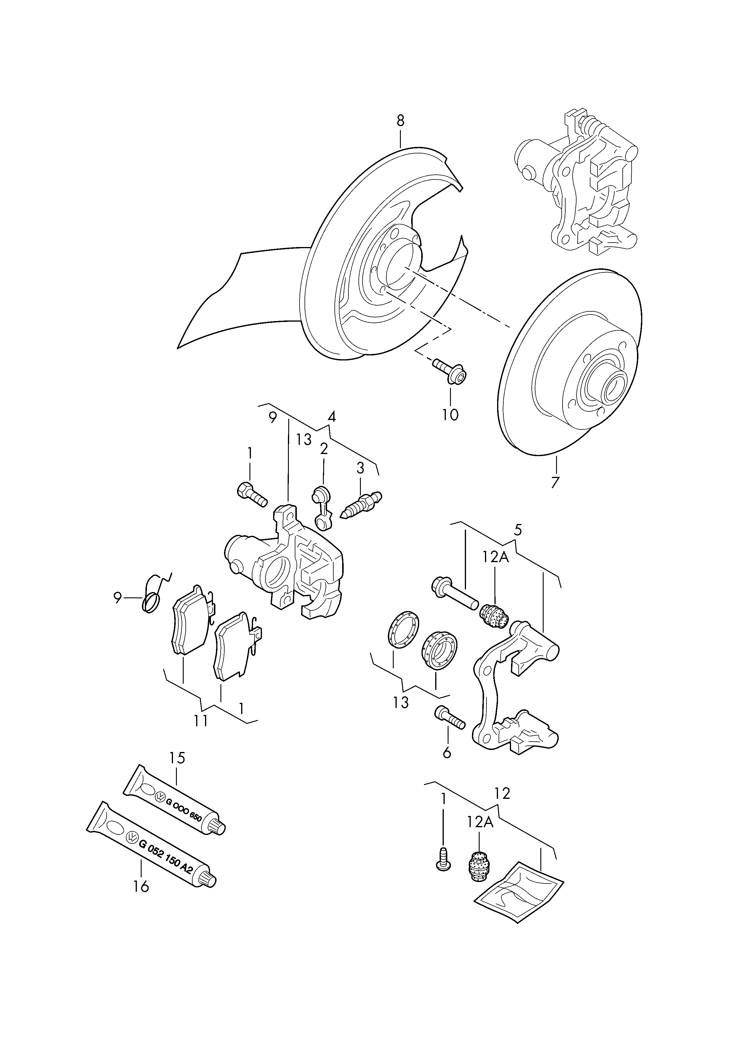 AUDI 8E0 698 451 K - Bremžu uzliku kompl., Disku bremzes ps1.lv