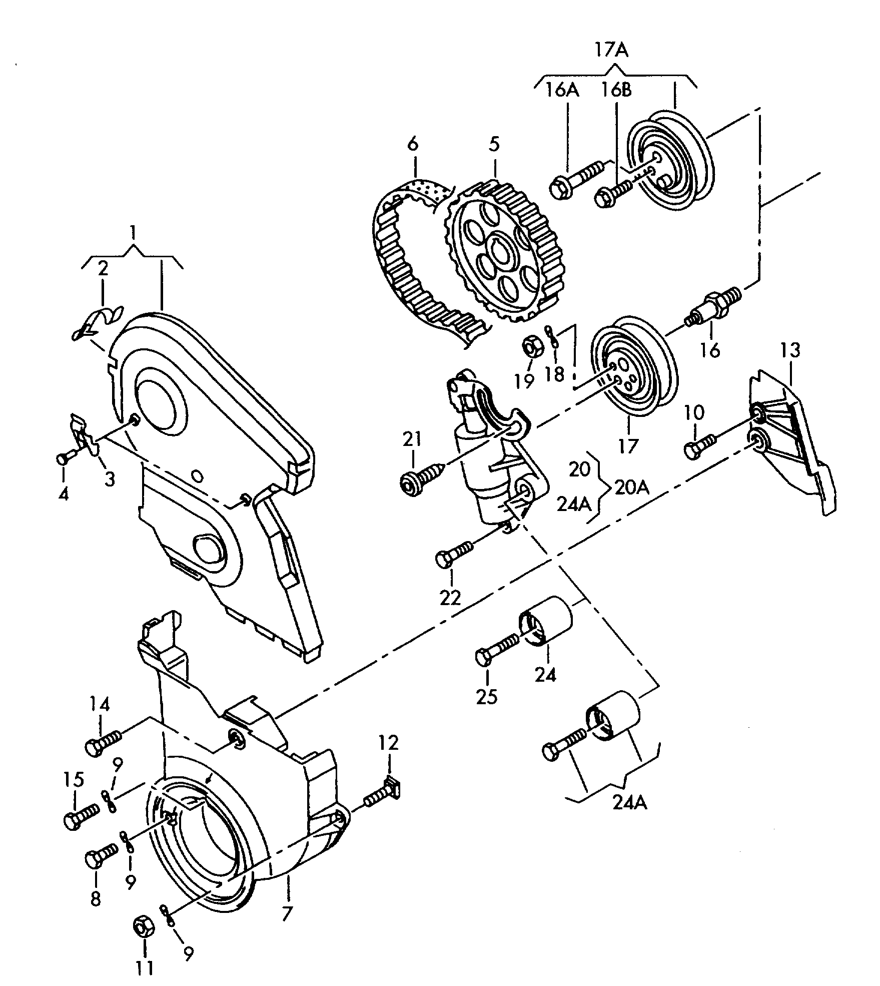 Skoda 058 109 243 E - Spriegotājrullītis, Gāzu sadales mehānisma piedziņas siksna ps1.lv