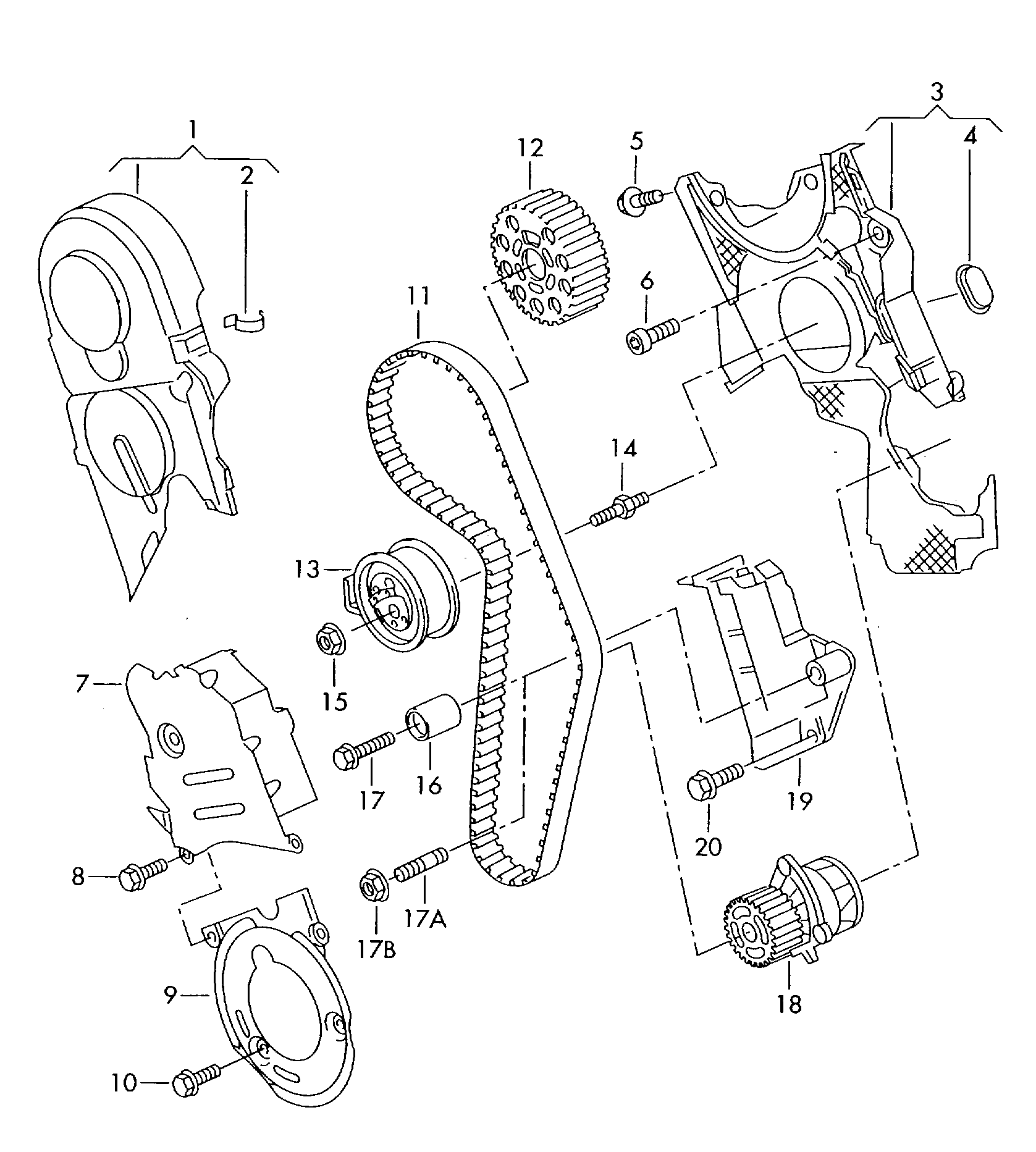 Seat 045 109 244 A - Zobsiksnas komplekts ps1.lv