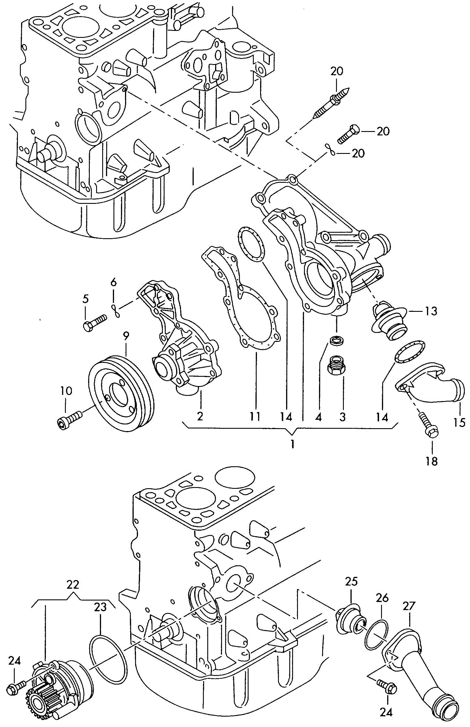 Seat 050121010CX - Ūdenssūknis ps1.lv