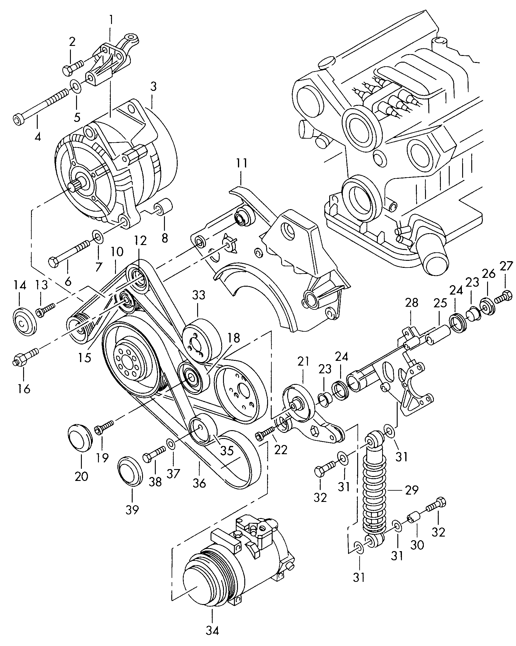 FIAT 059 903 341 A - Parazīt / Vadrullītis, Ķīļrievu siksna ps1.lv