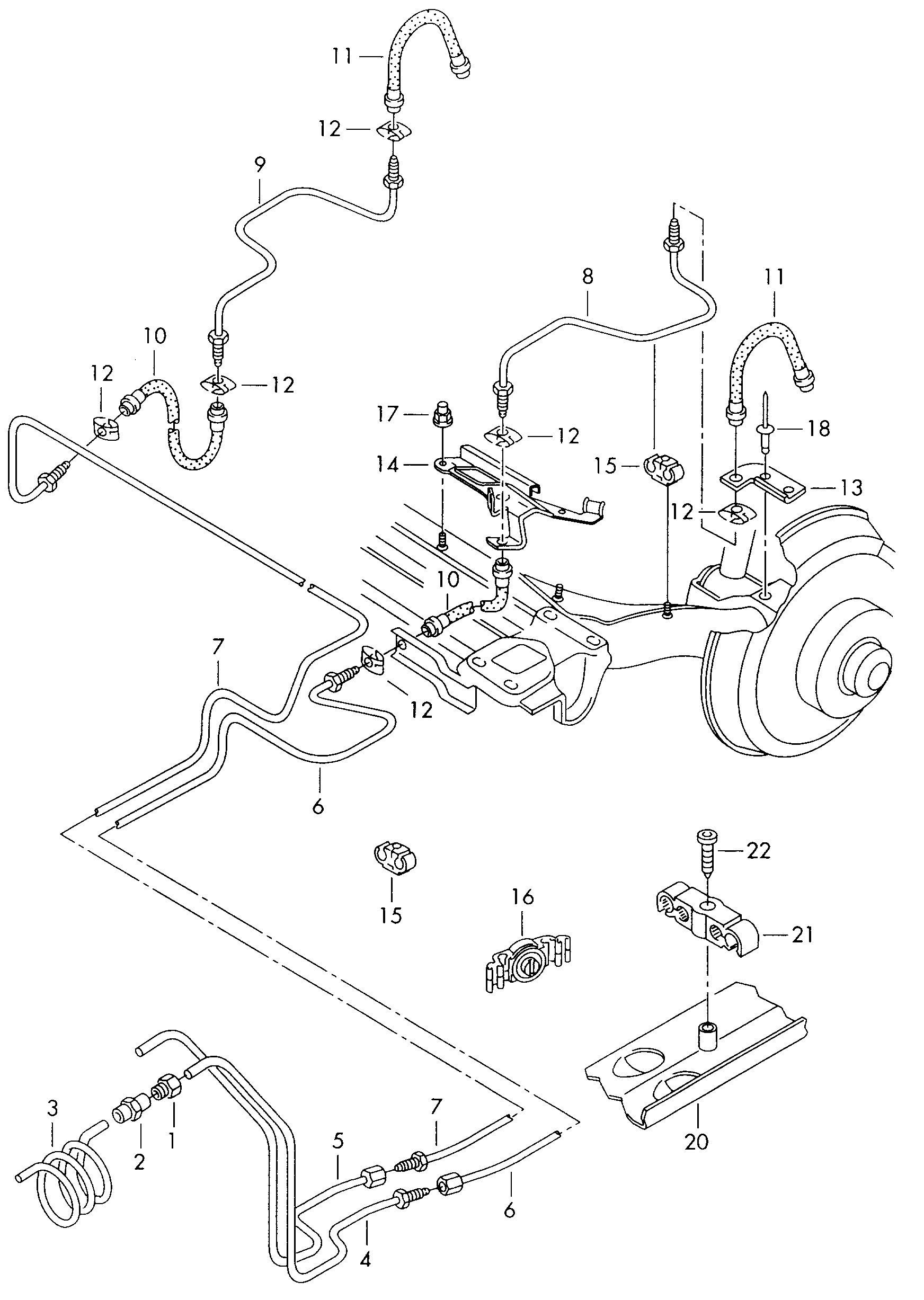 AUDI 8D0 611 775 E - Bremžu šļūtene ps1.lv