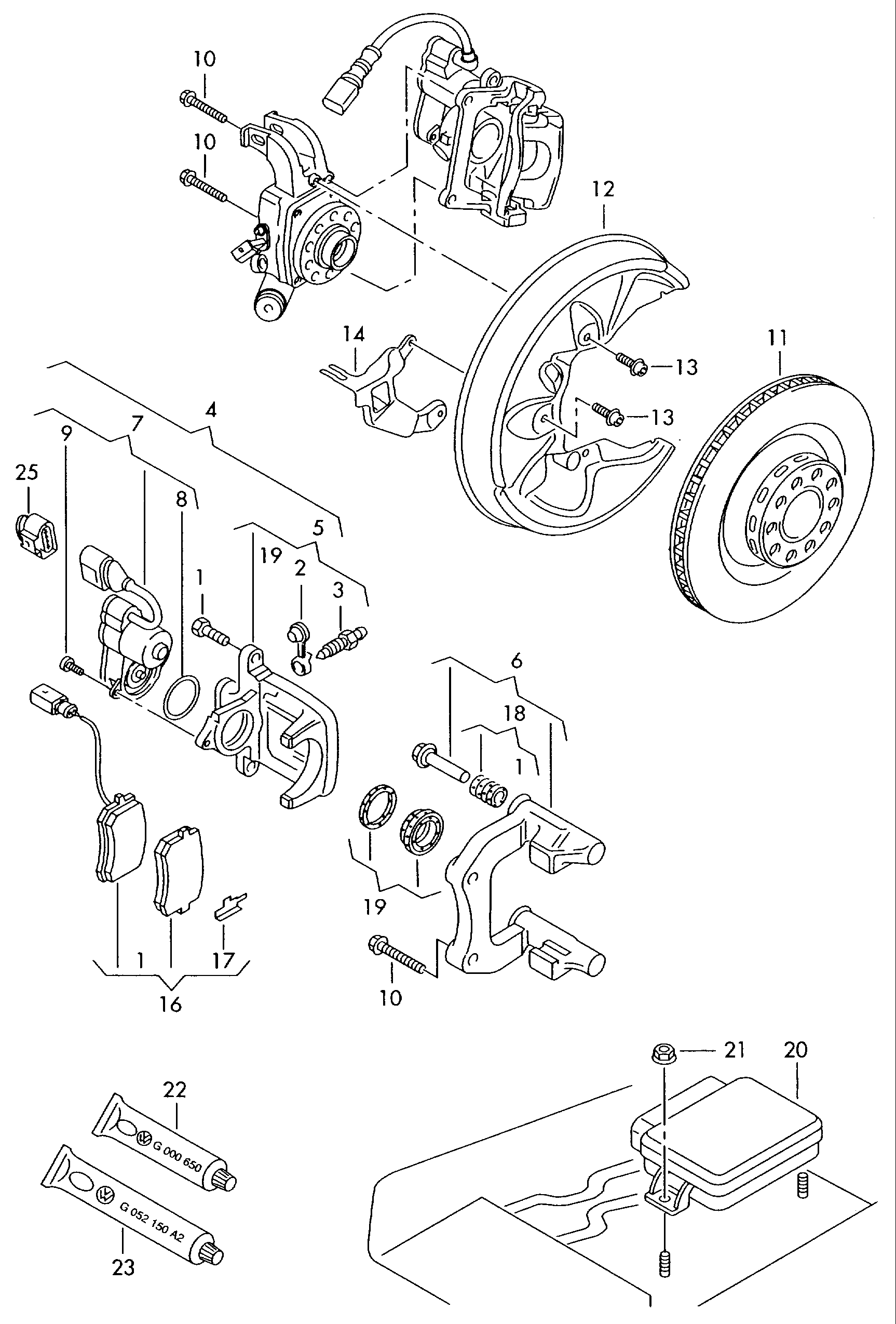 Seat 1K0615231B - Piederumu komplekts, Disku bremžu uzlikas ps1.lv