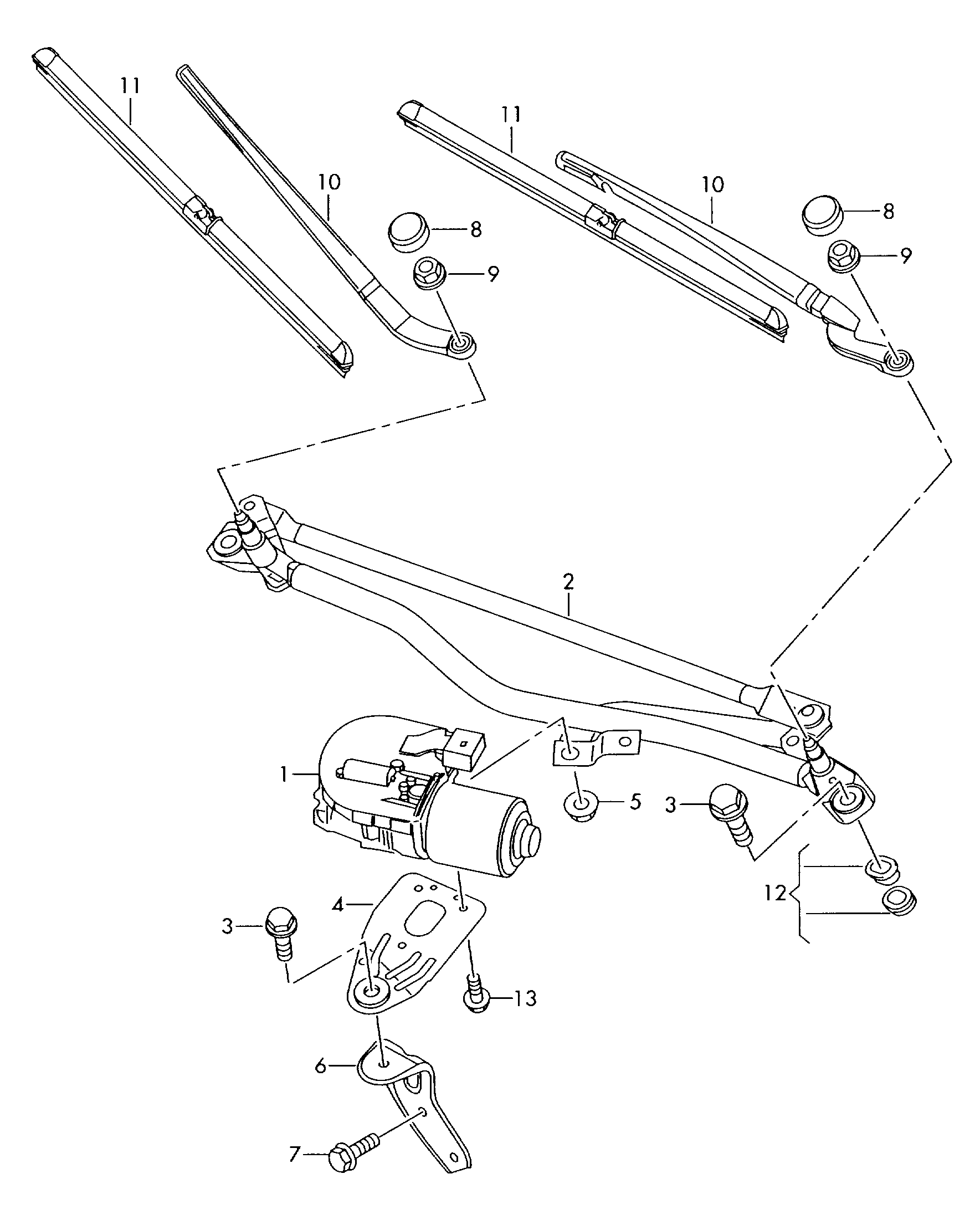 AUDI 4F1 955 425 E - Stikla tīrītāja slotiņa ps1.lv