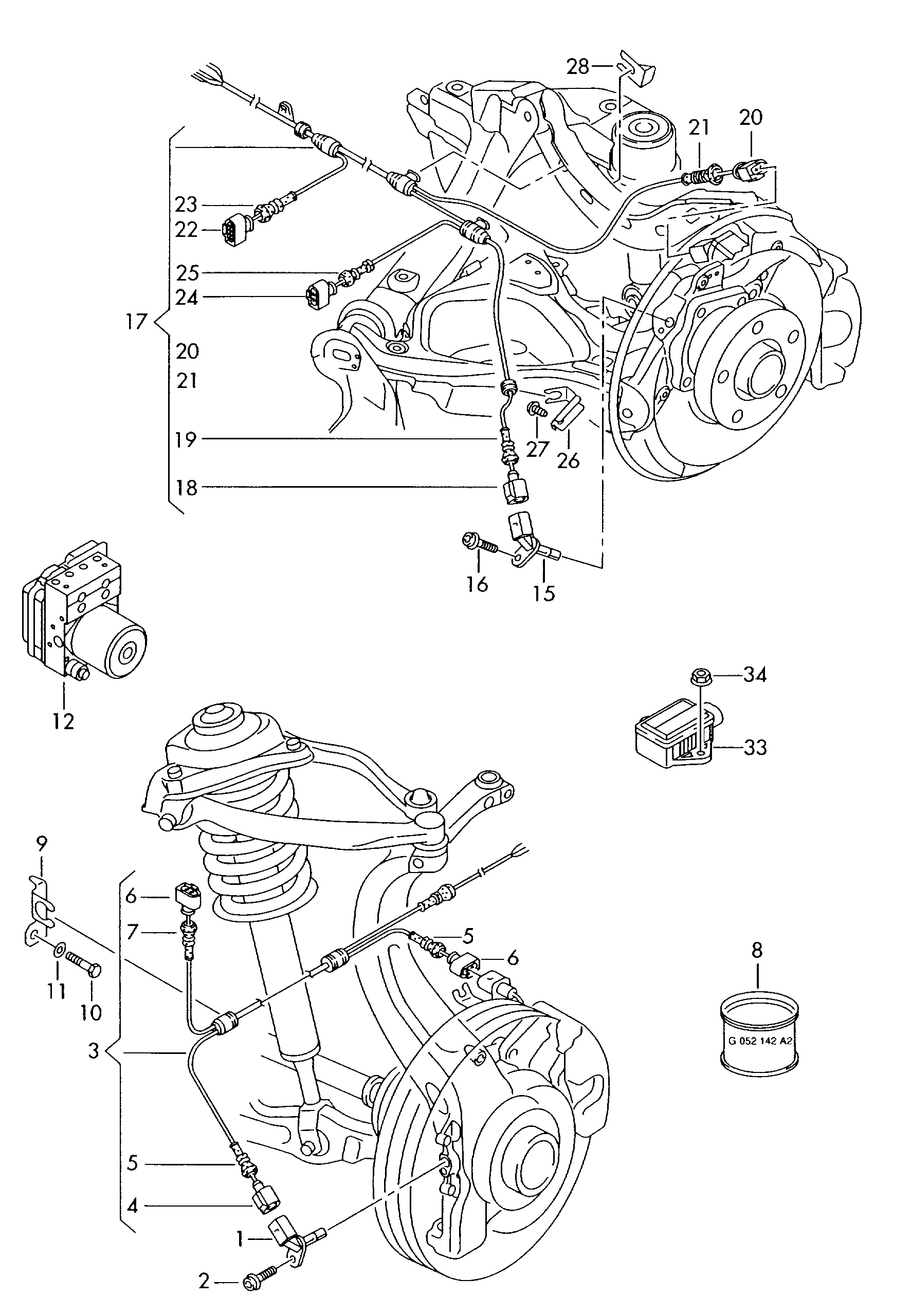 VW (FAW) 4E0927803D - Devējs, Riteņu griešanās ātrums ps1.lv