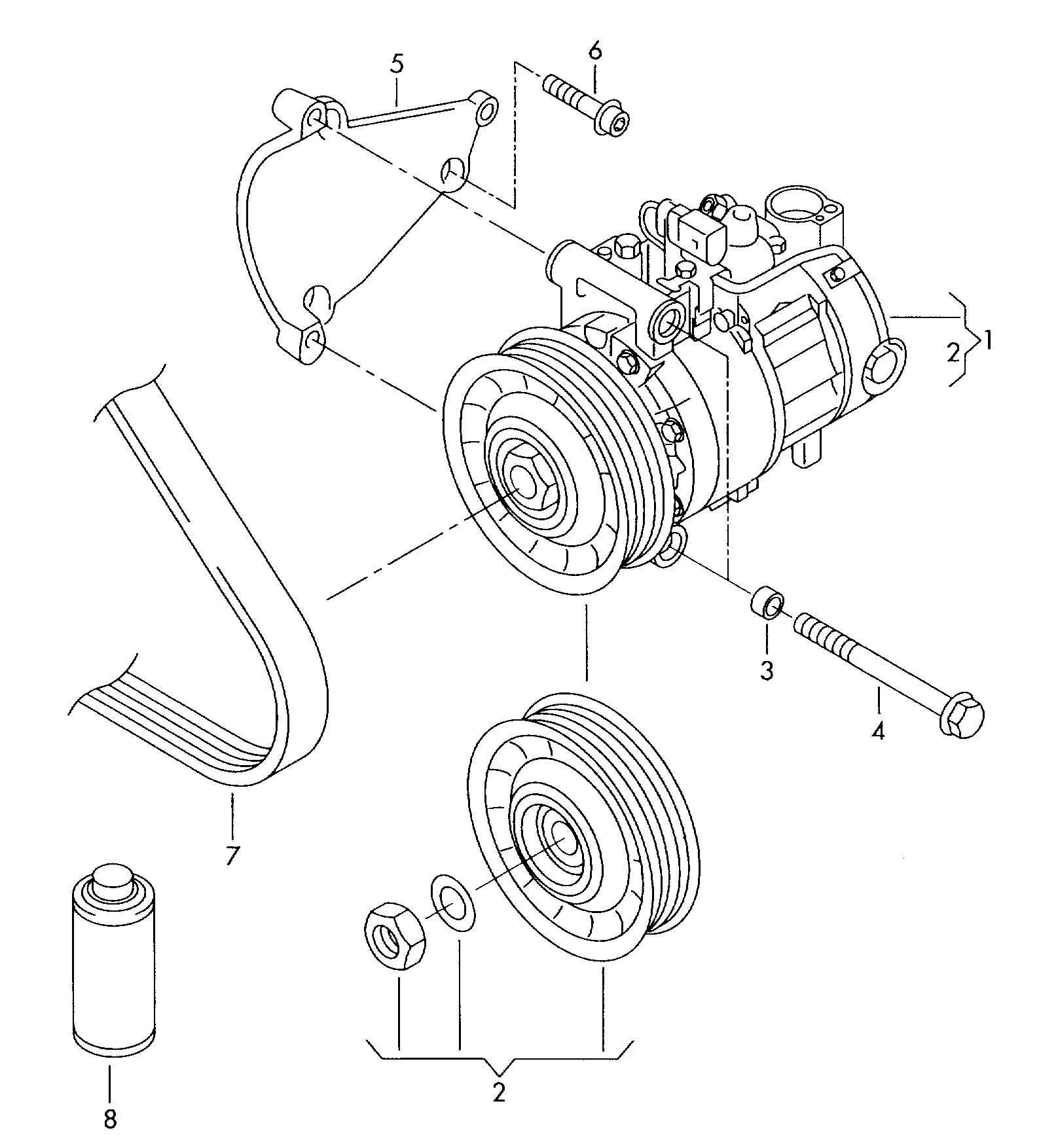 Seat 4F0 260 805 AF - Kompresors, Gaisa kond. sistēma ps1.lv