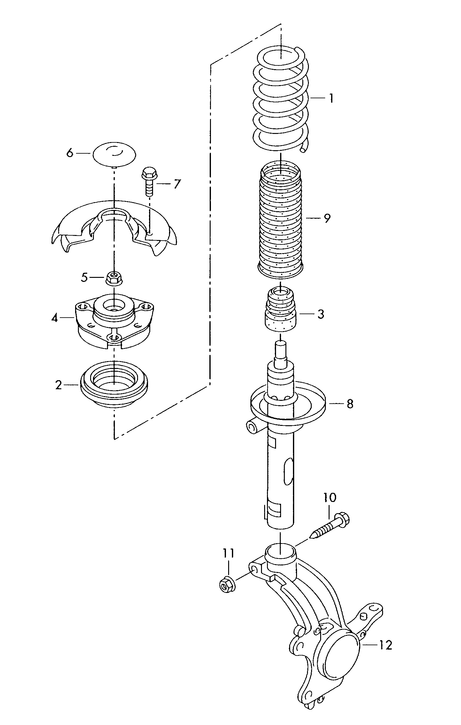 VAG 1K0 412 303 P - Gājiena ierobežotājs, Atsperojums ps1.lv