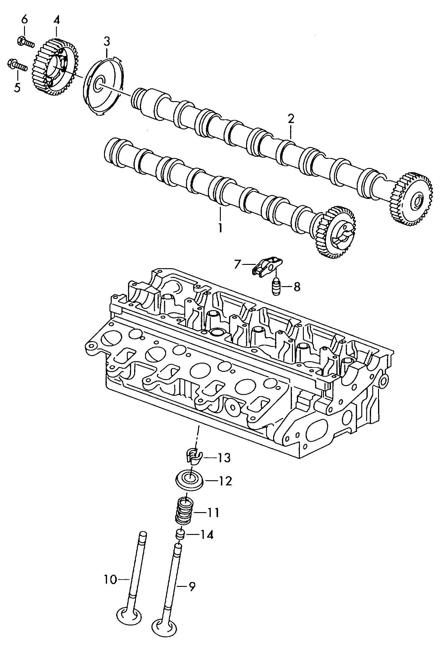 Skoda 03L109021E - Sadales vārpsta ps1.lv