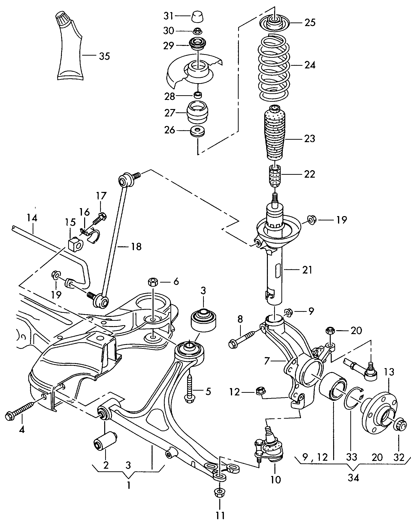 AUDI 1J0 407 181 - Piekare, Šķērssvira ps1.lv