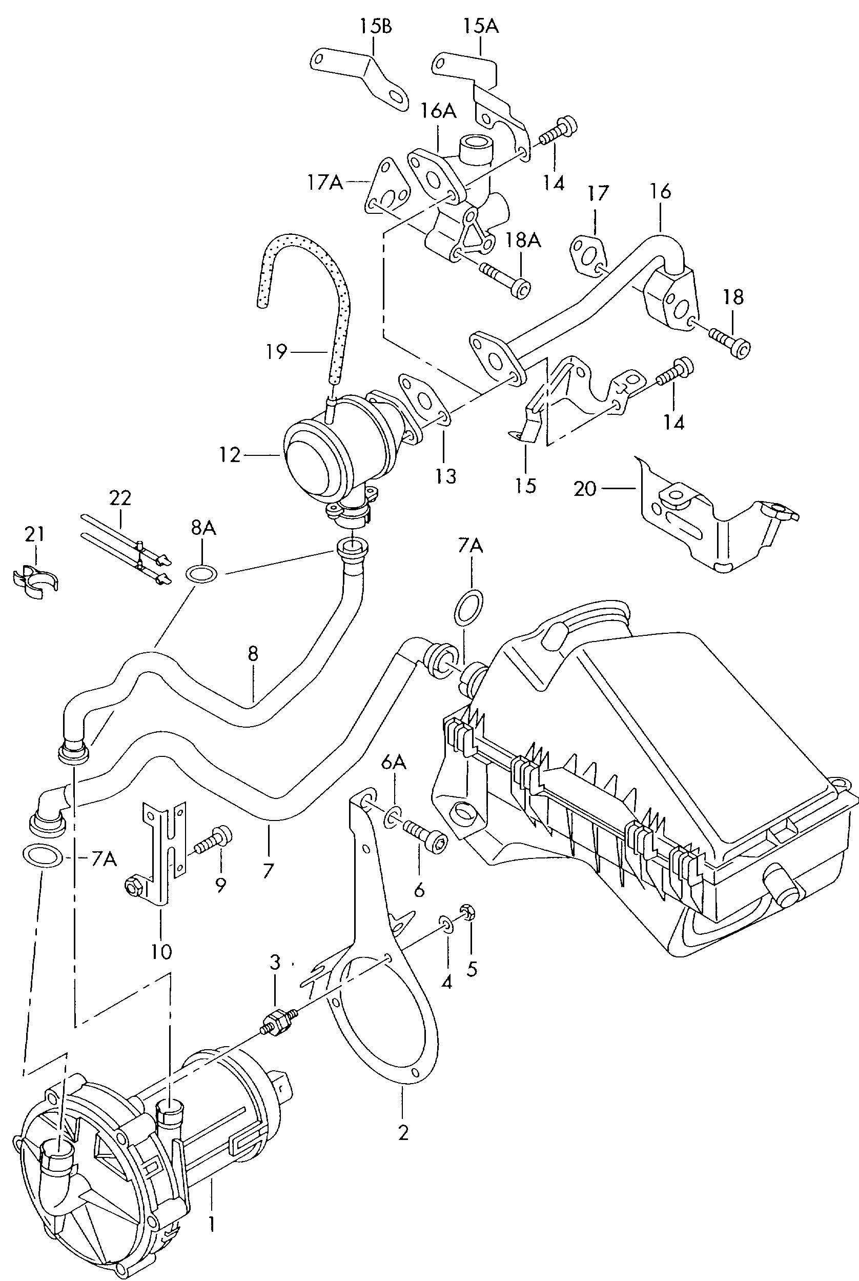 Seat 06A 131 102 F - Vārsts, Sekundārā gaisa sūkņa sistēma ps1.lv