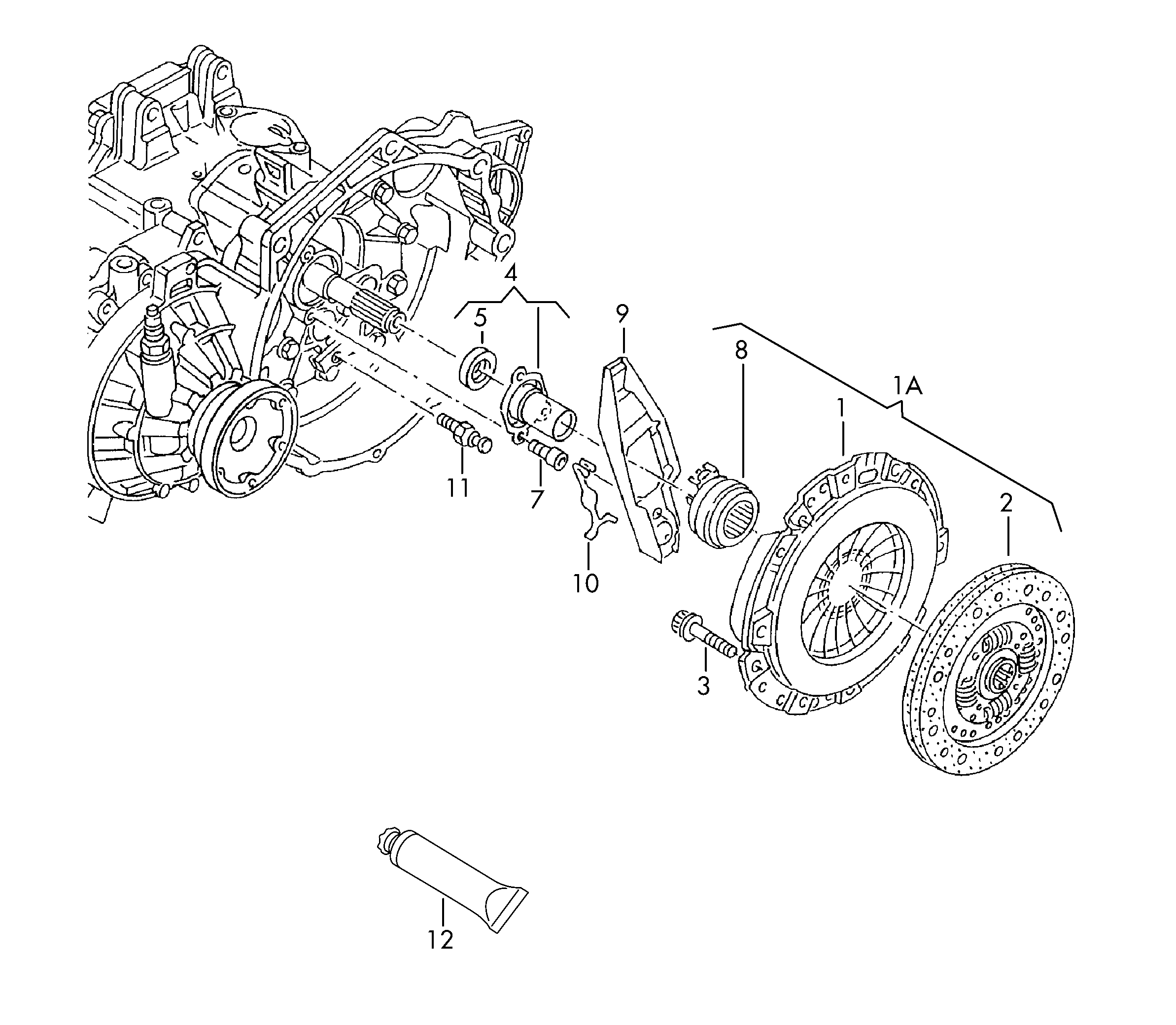 Seat 02J 141 719B - Izspiedējdakša, Sajūgs ps1.lv