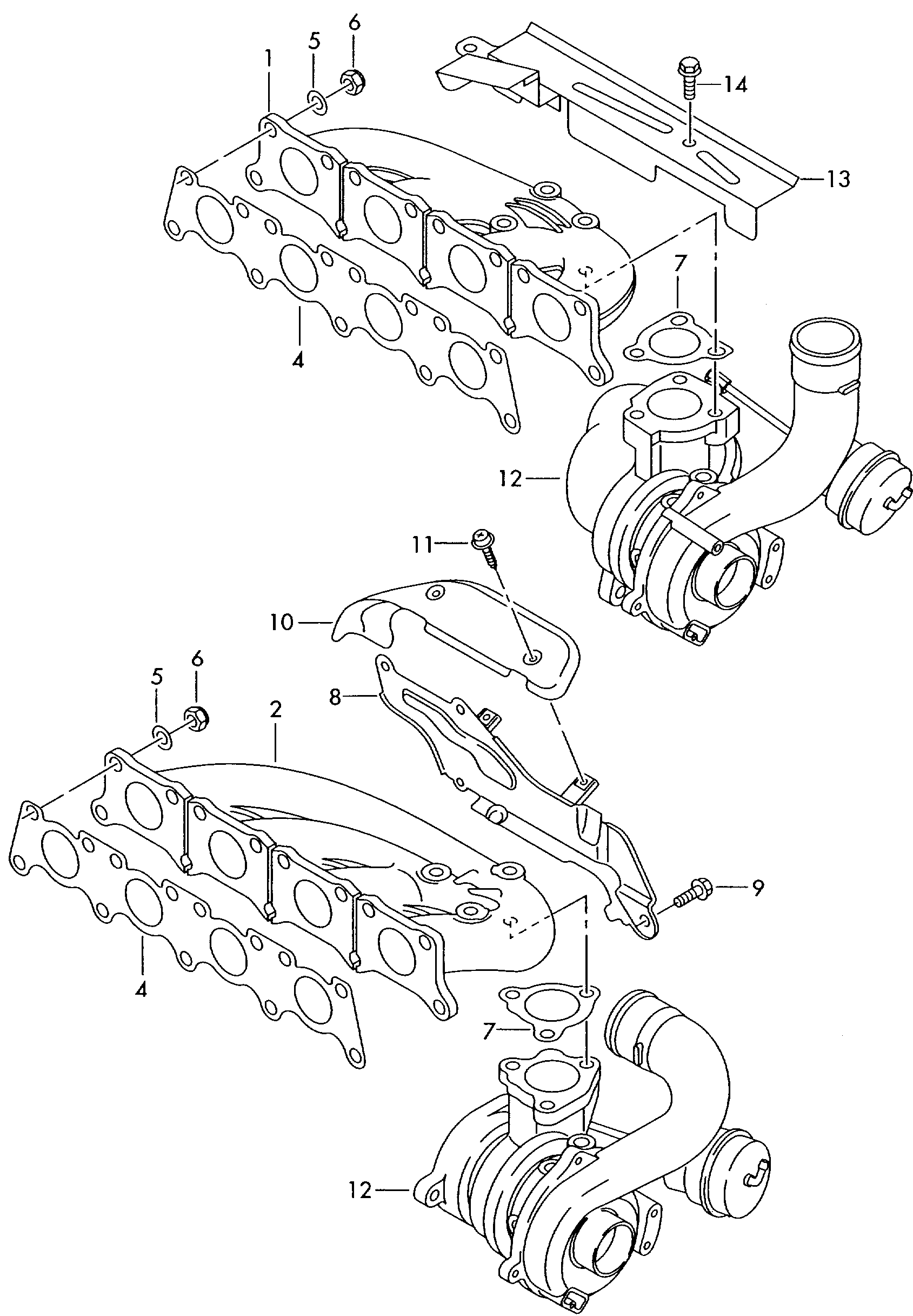 VW 058253039L - Blīve, Izplūdes kolektors ps1.lv