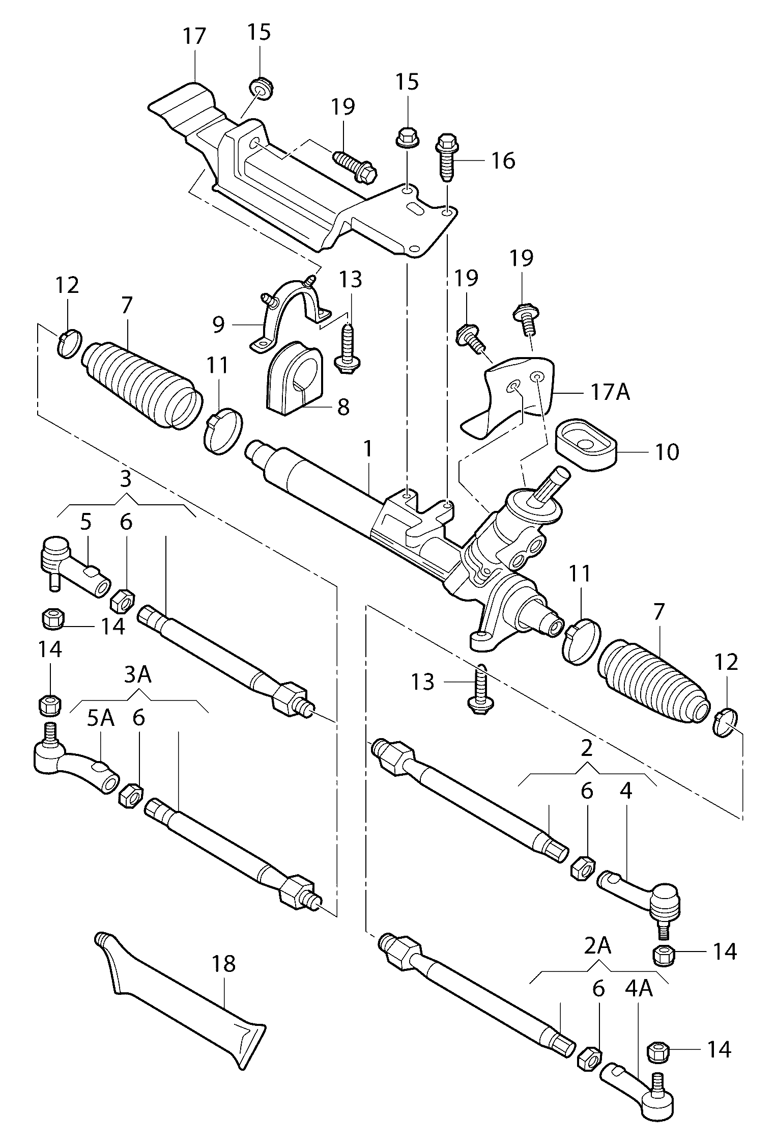 VAG 8N0 422 803C - Stūres šķērsstiepnis ps1.lv