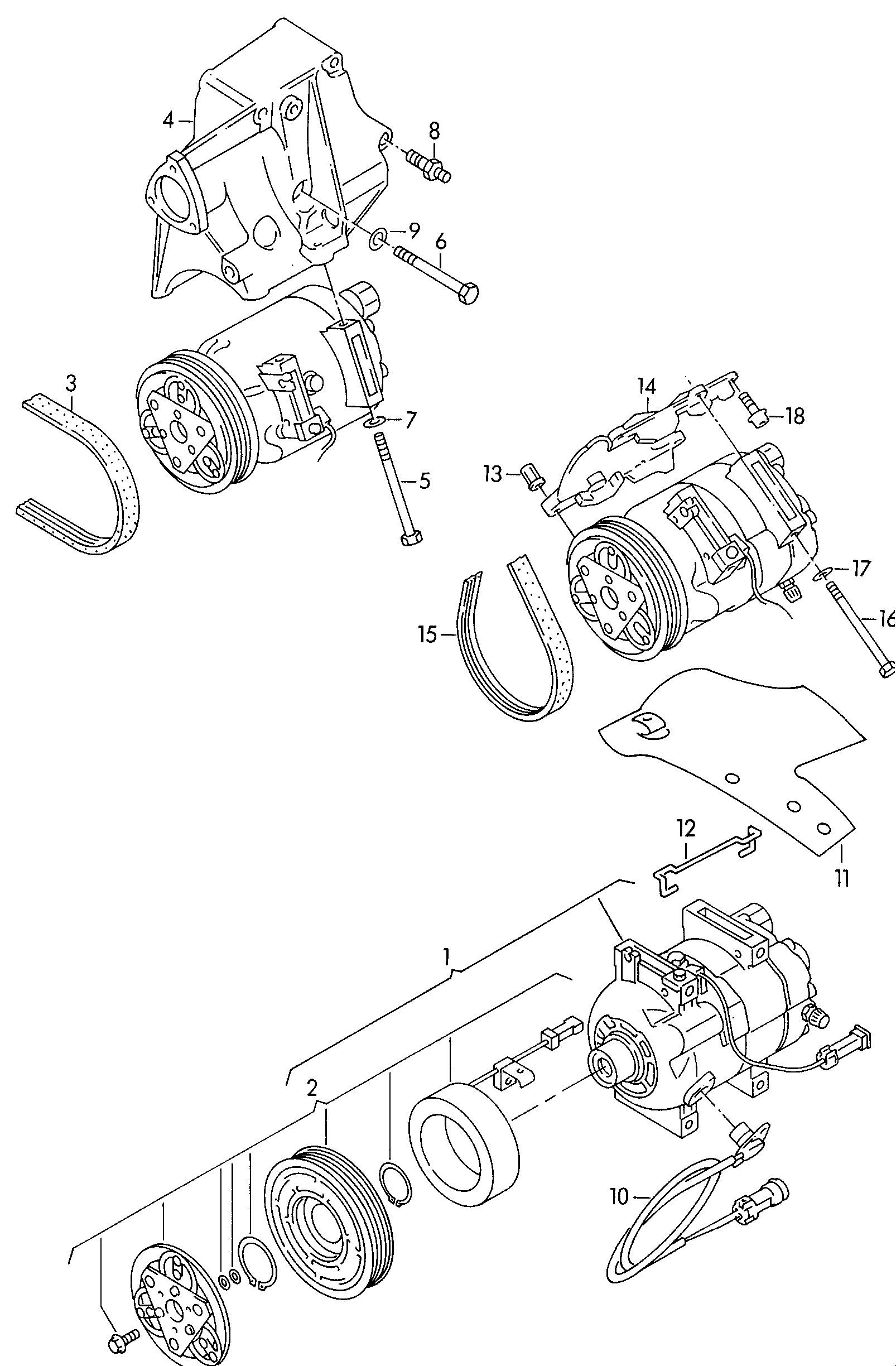 Skoda 4B0260805P - Kompresors, Gaisa kond. sistēma ps1.lv