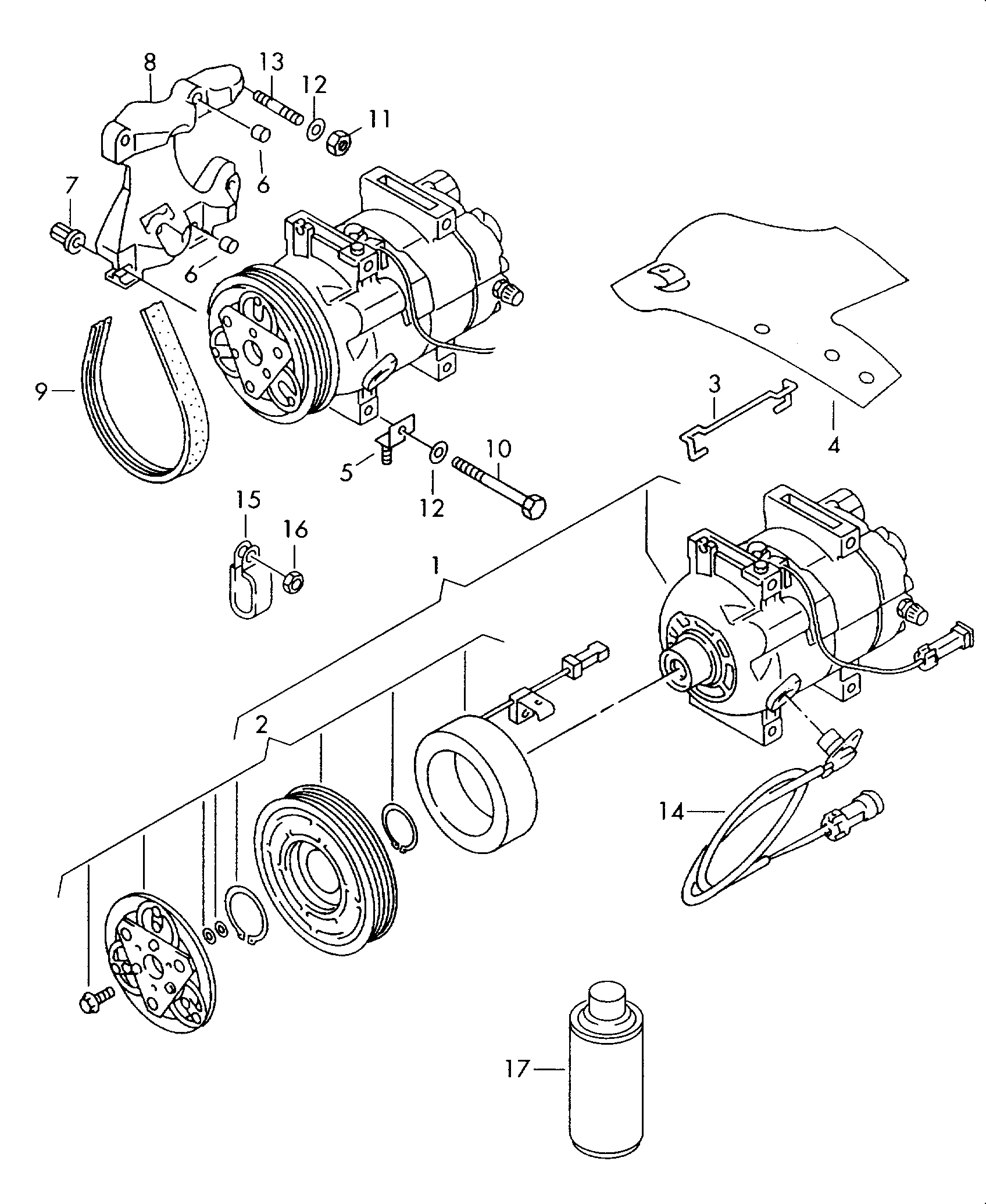 VW 4B0260805B - Kompresors, Gaisa kond. sistēma ps1.lv