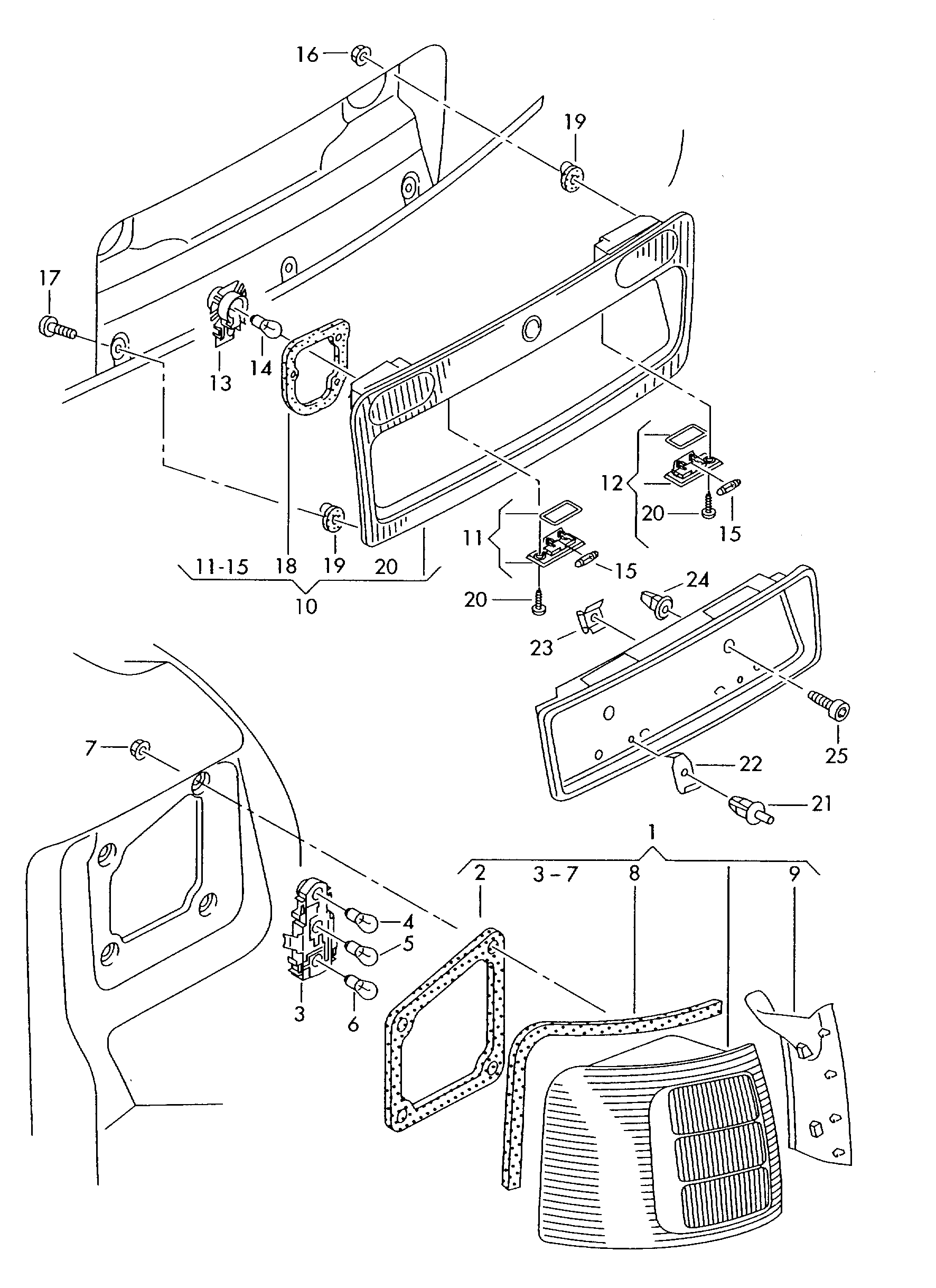 AUDI 4B5943021 - Numurzīmes apgaismojuma lukturis ps1.lv