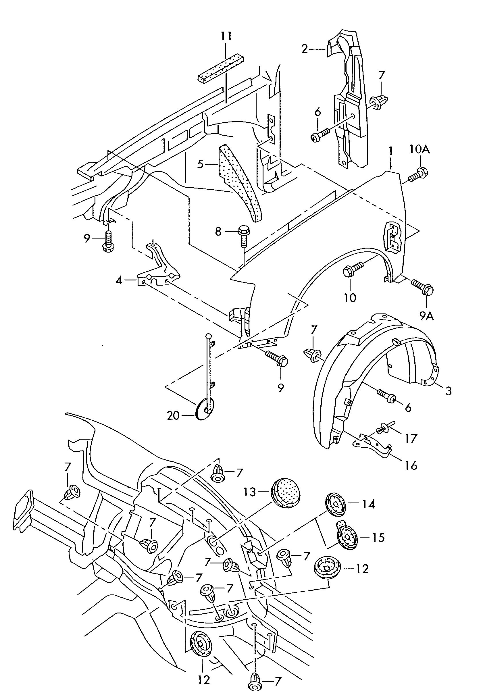 AUDI 4B0821105A - Spārns ps1.lv