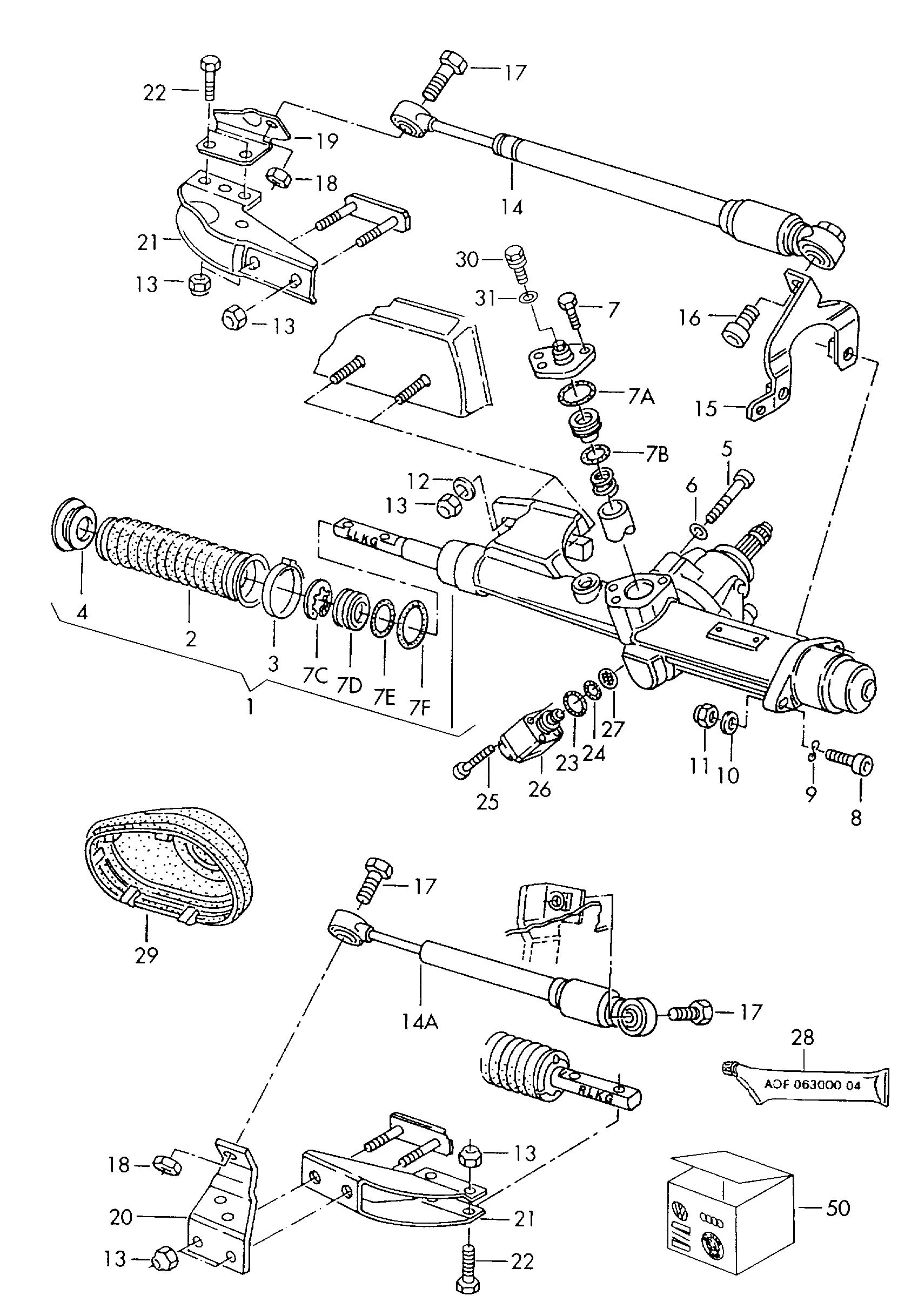 VAG 811 419 831B - Putekļusargu komplekts, Stūres iekārta ps1.lv