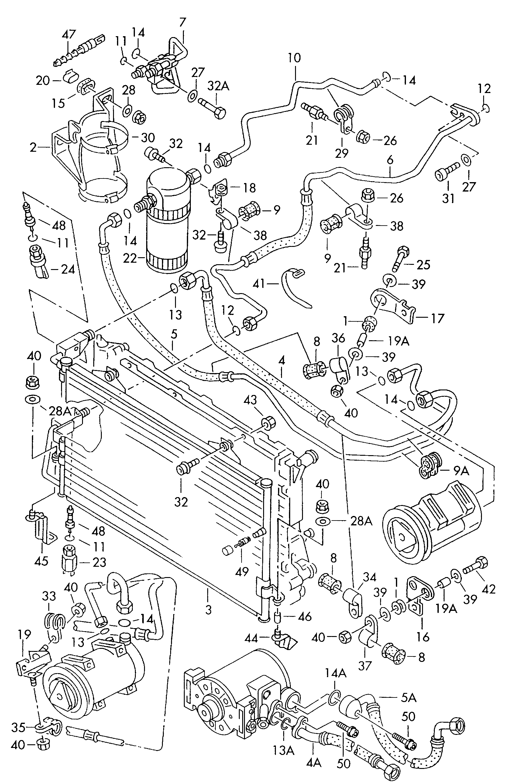 VW 8A0260403AA - Kondensators, Gaisa kond. sistēma ps1.lv