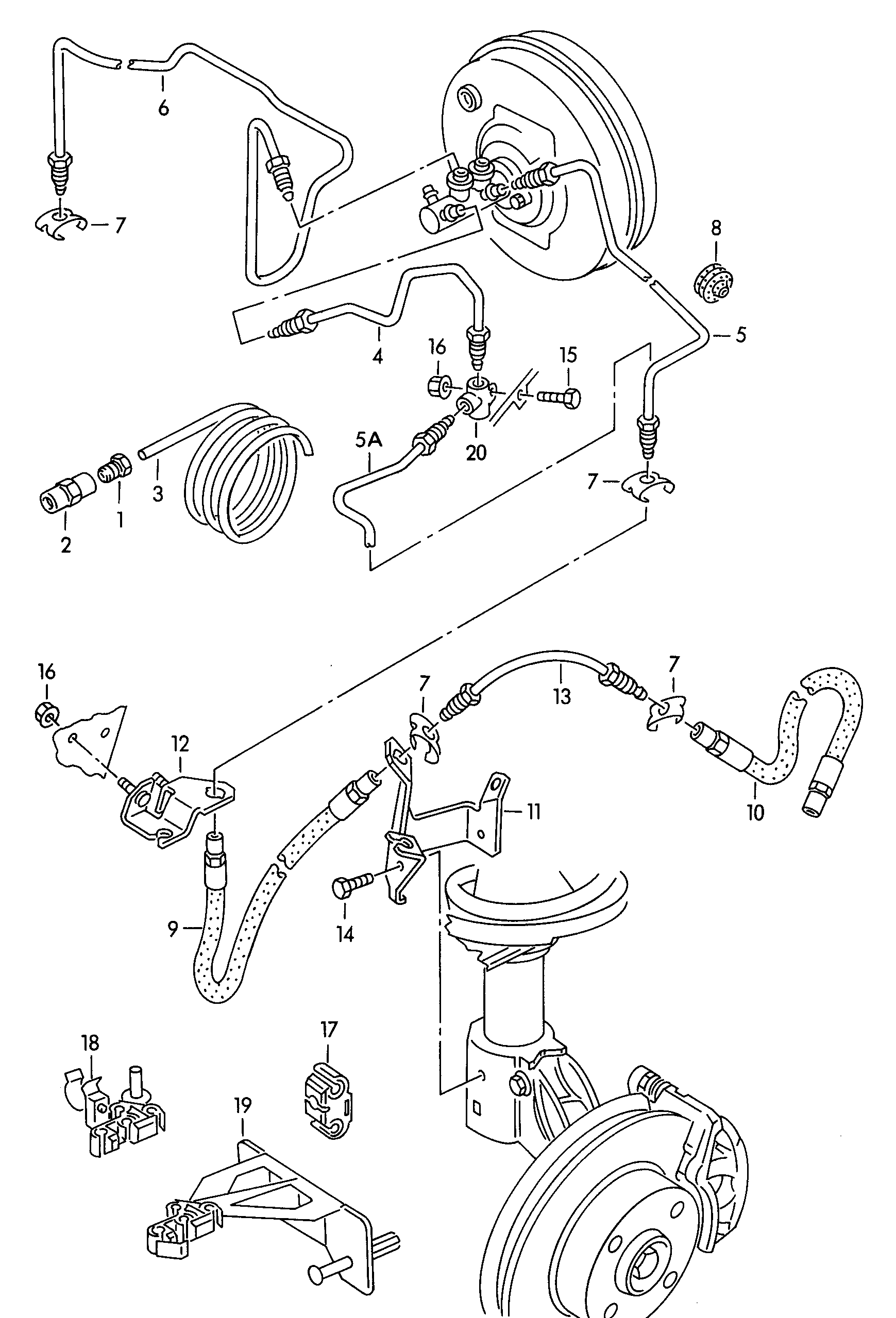 VAG 893 611 707 - Bremžu šļūtene ps1.lv