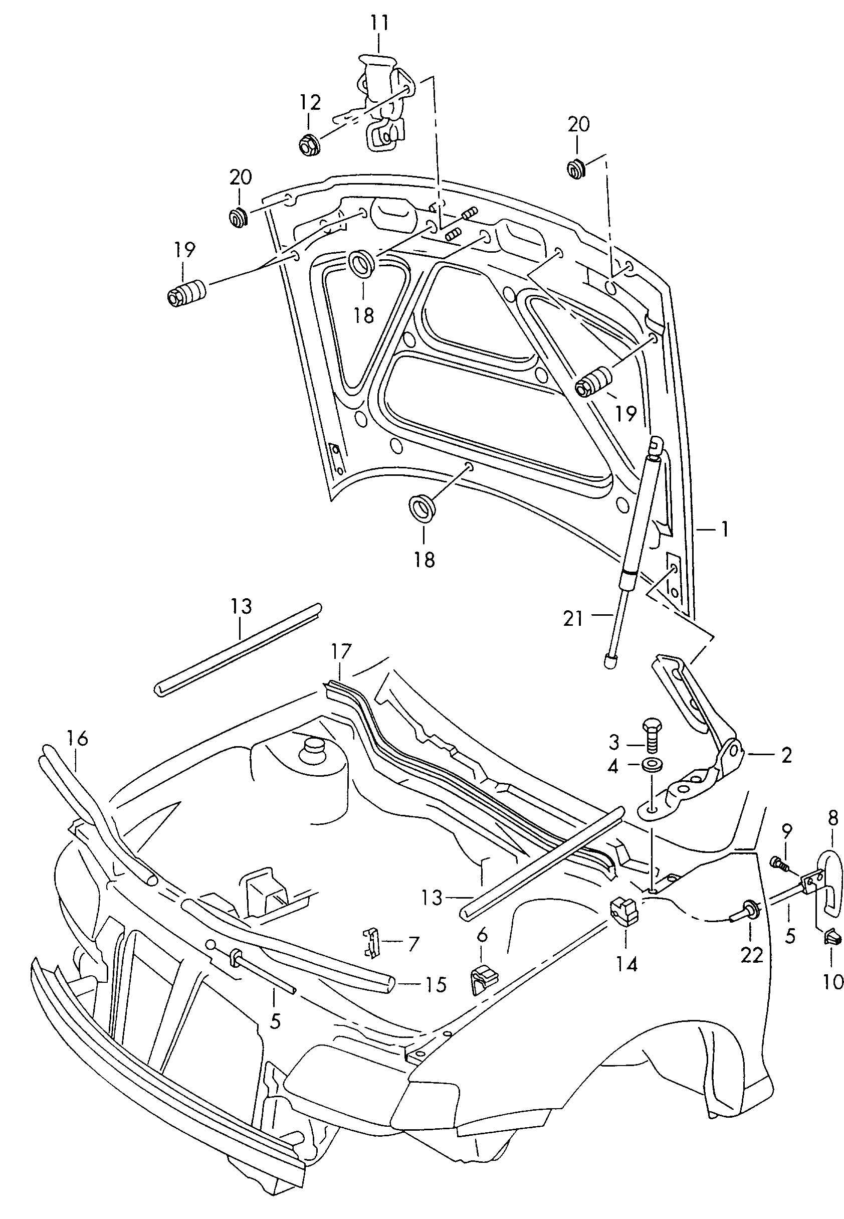 Seat 8L0 823 359 - Gāzes atspere, Motora pārsegs ps1.lv