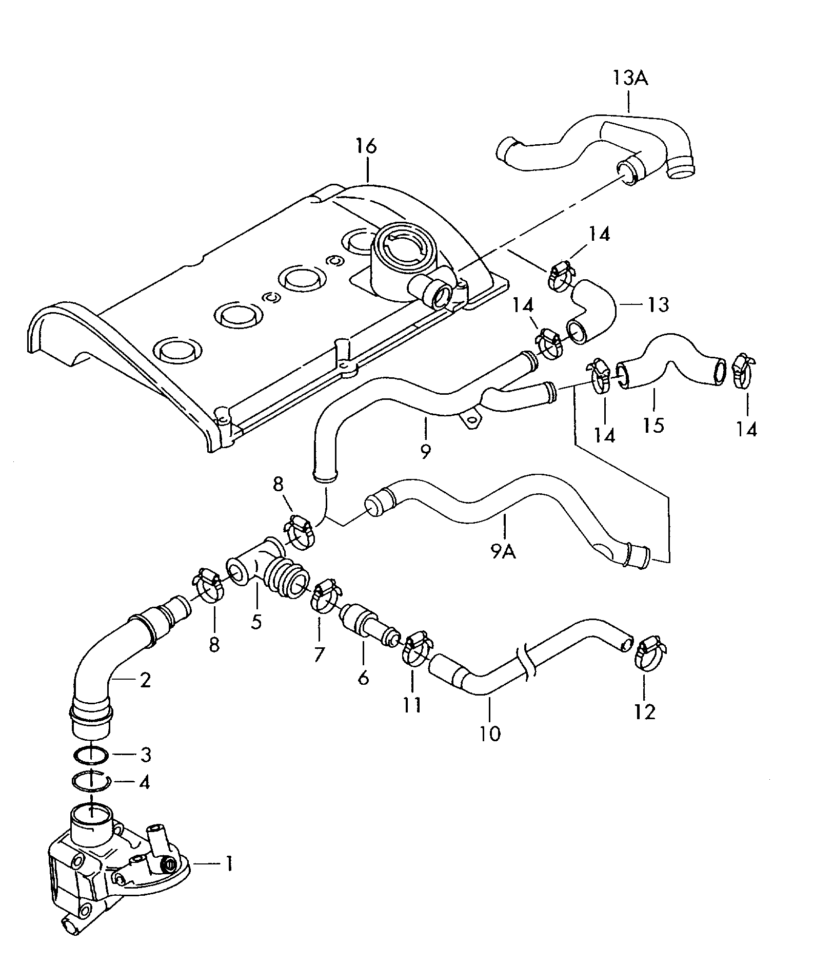 AUDI 06A 103 213 AF - Šļūtene, Motora galvas vāka ventilācija ps1.lv