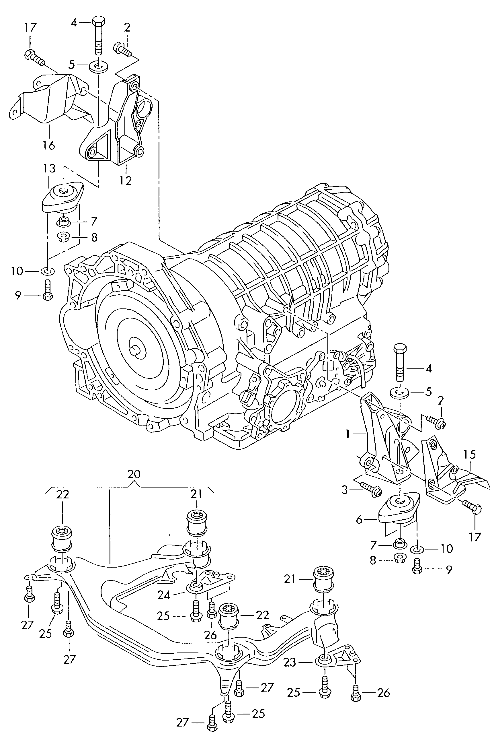 Skoda 4B0 399 151 M - Piekare, Pārnesumkārba ps1.lv