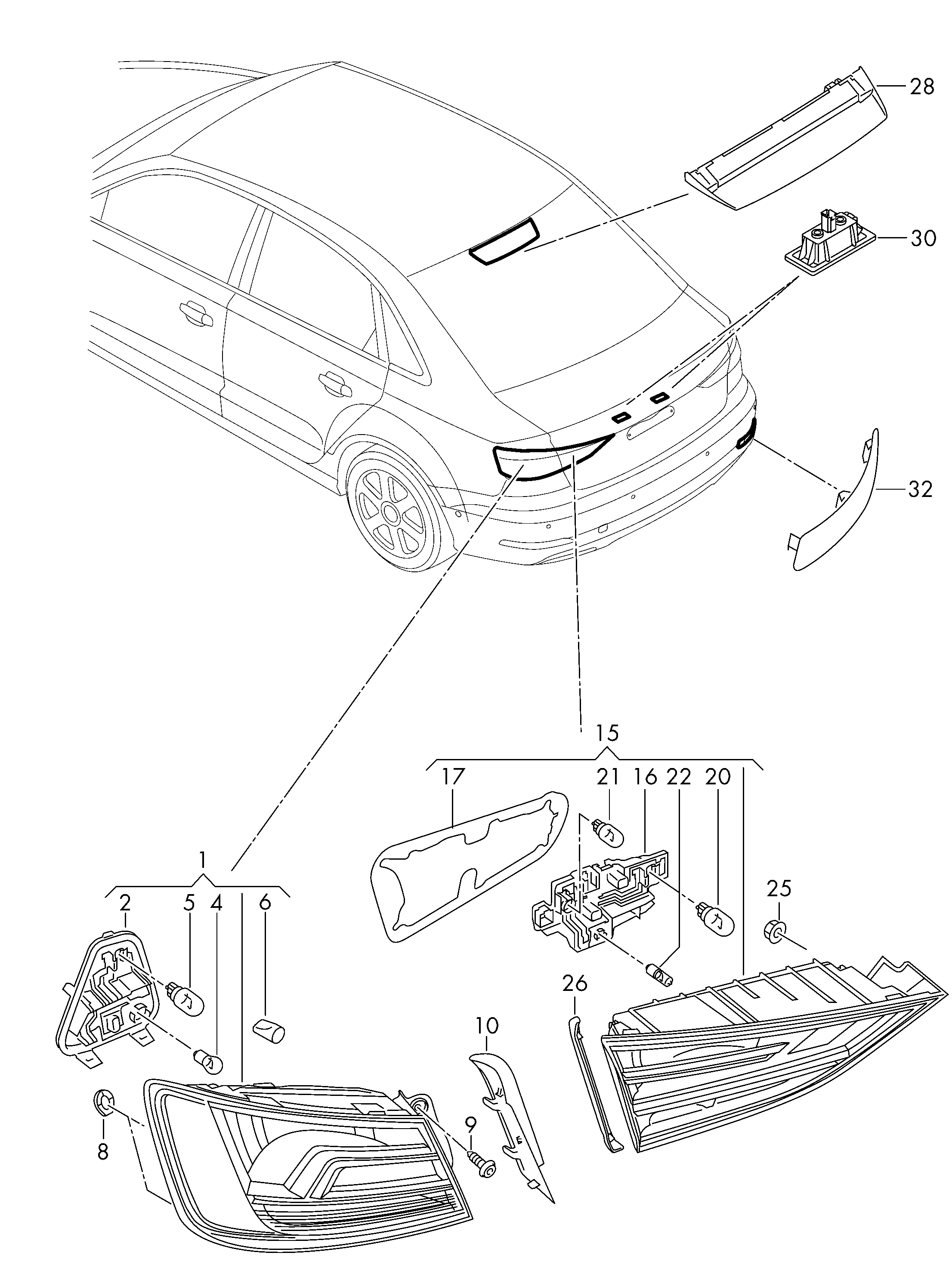 AUDI 8V5945093H - Aizmugurējais lukturis ps1.lv