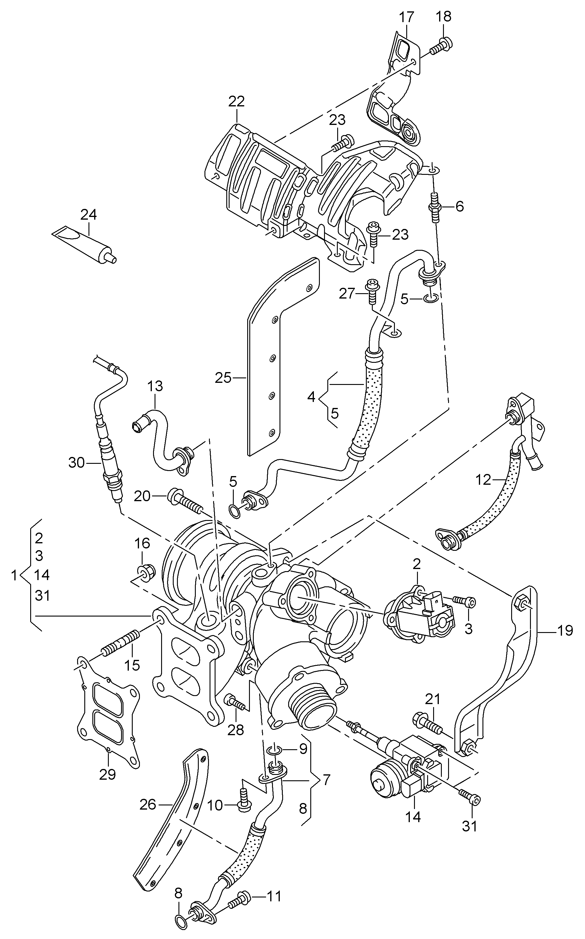 AUDI 06K145721G - Kompresors, Turbopūte ps1.lv