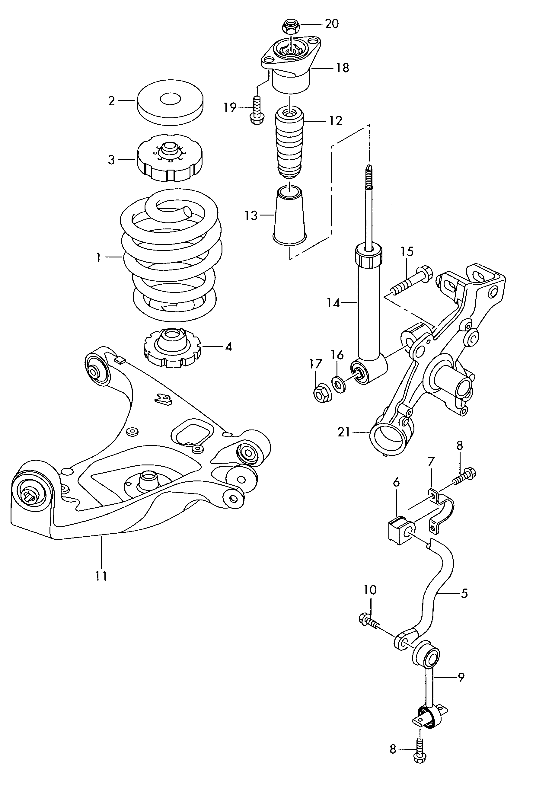 Skoda 4B0512131N - Gājiena ierobežotājs, Atsperojums ps1.lv