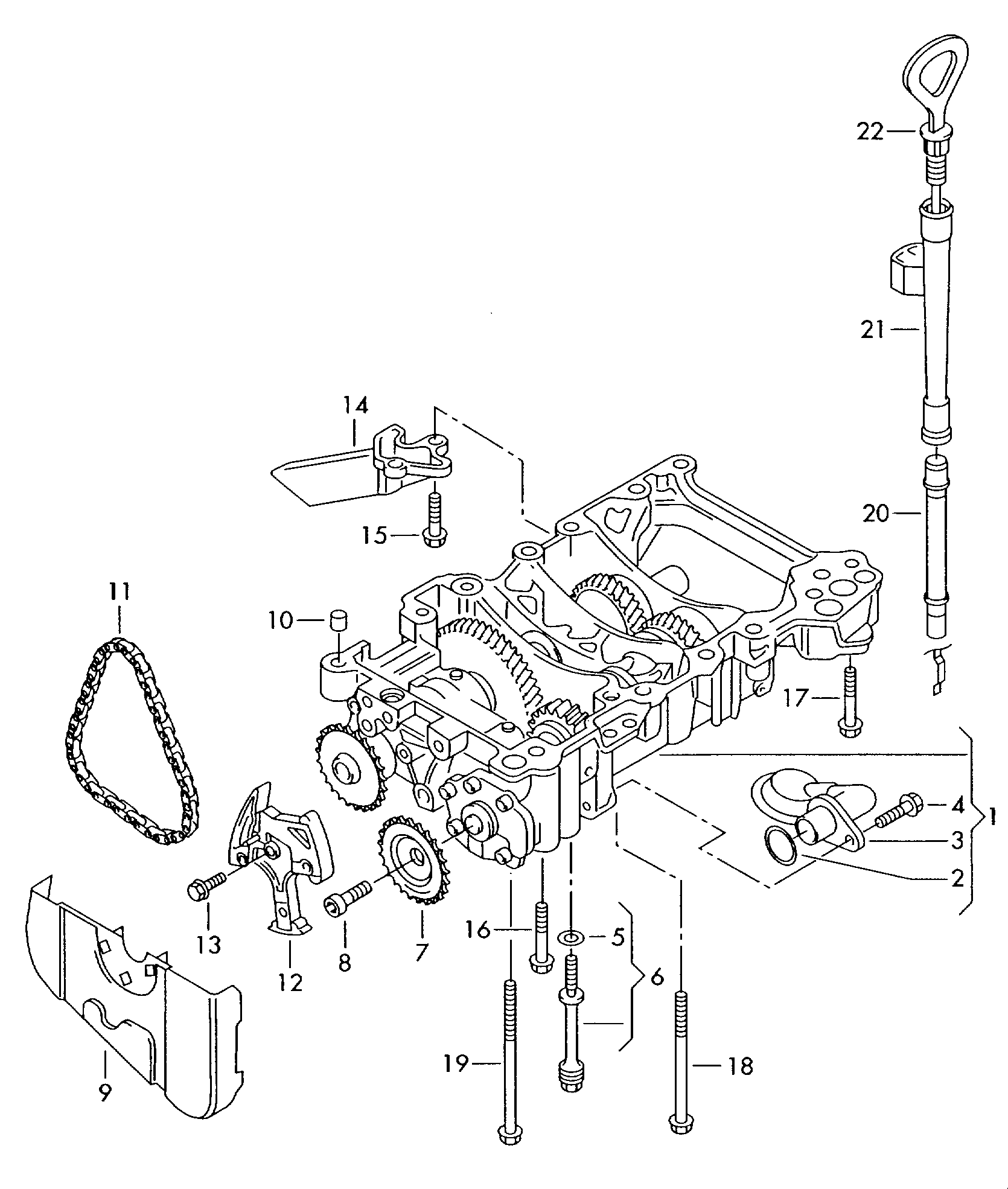 VW 06F 115 230 - Ķēde, Eļļas sūkņa piedziņa ps1.lv