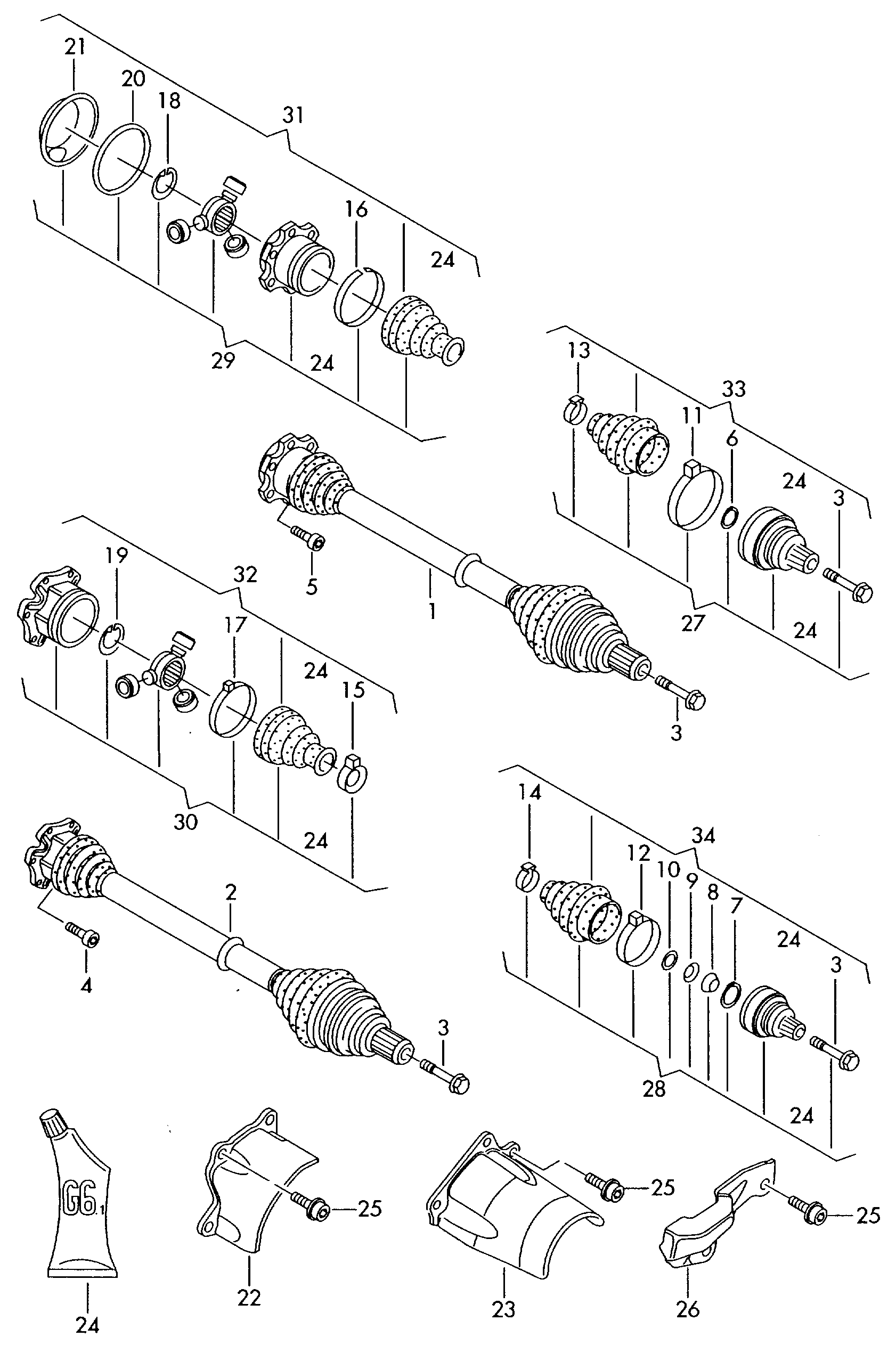 VW 8E0 498 203 - Putekļusargs, Piedziņas vārpsta ps1.lv