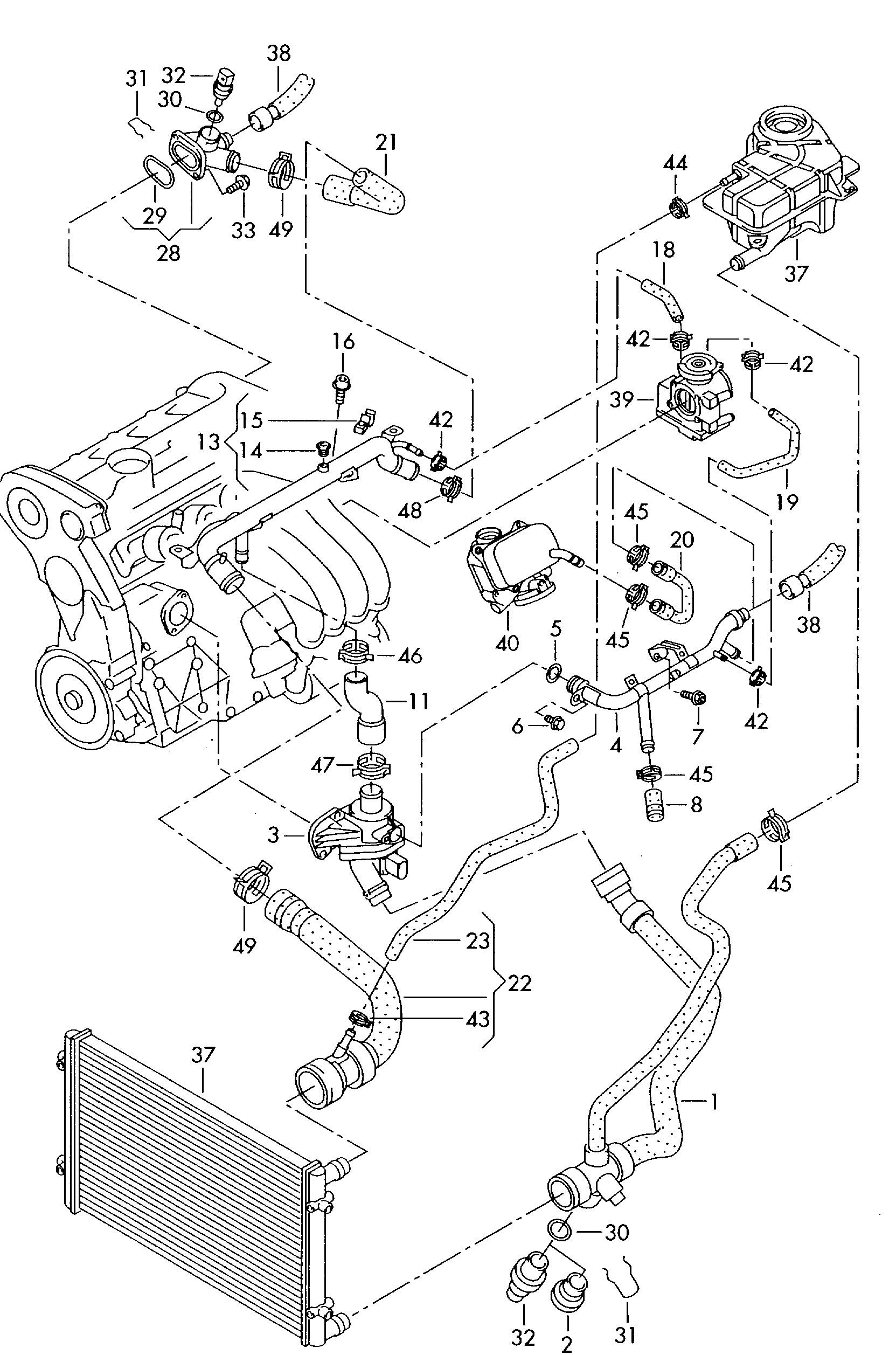 AUDI 8E0 121 101 - Radiatora cauruļvads ps1.lv