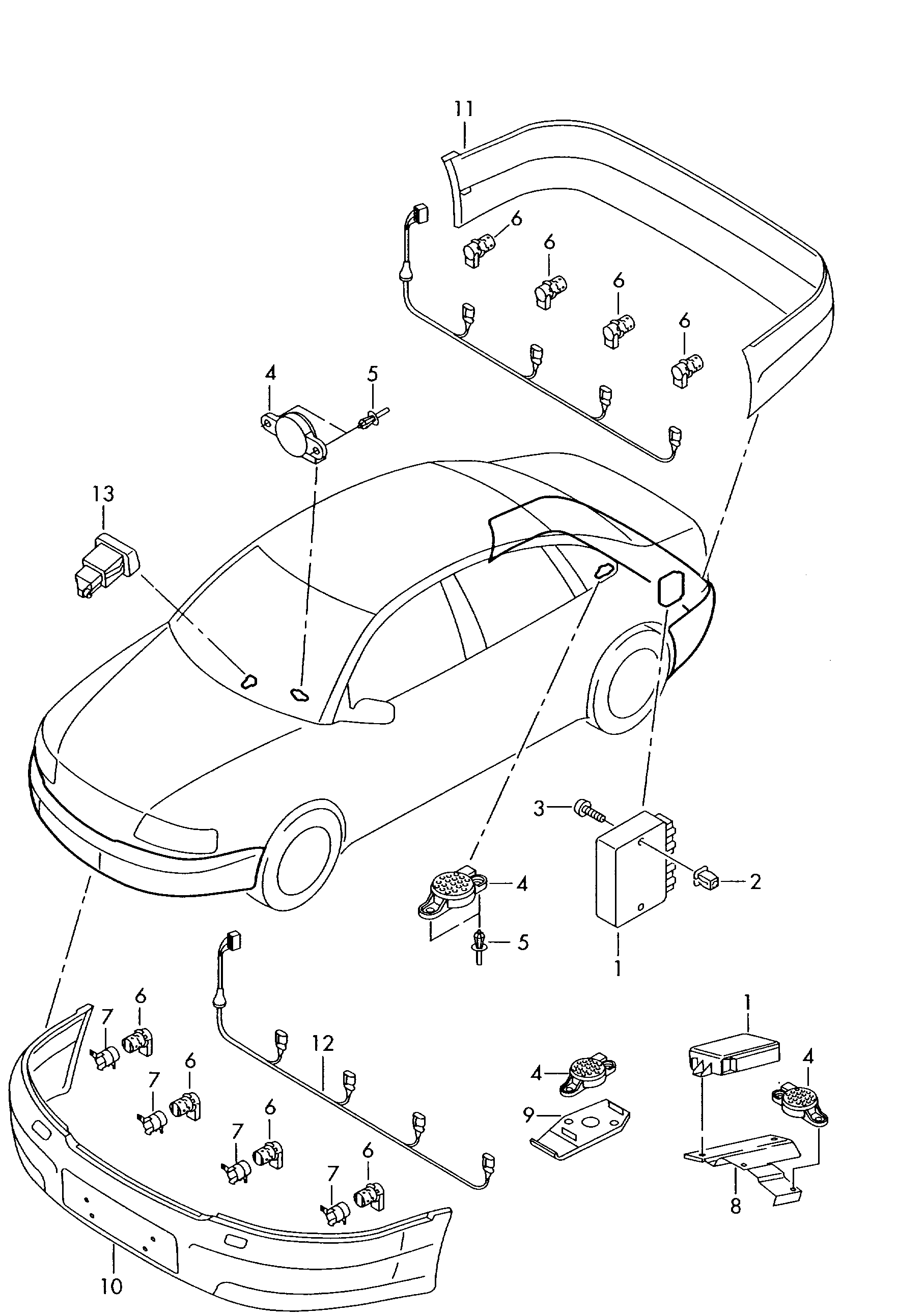 Skoda 7H0 919 275D - Devējs, Parkošanās palīgsistēma ps1.lv