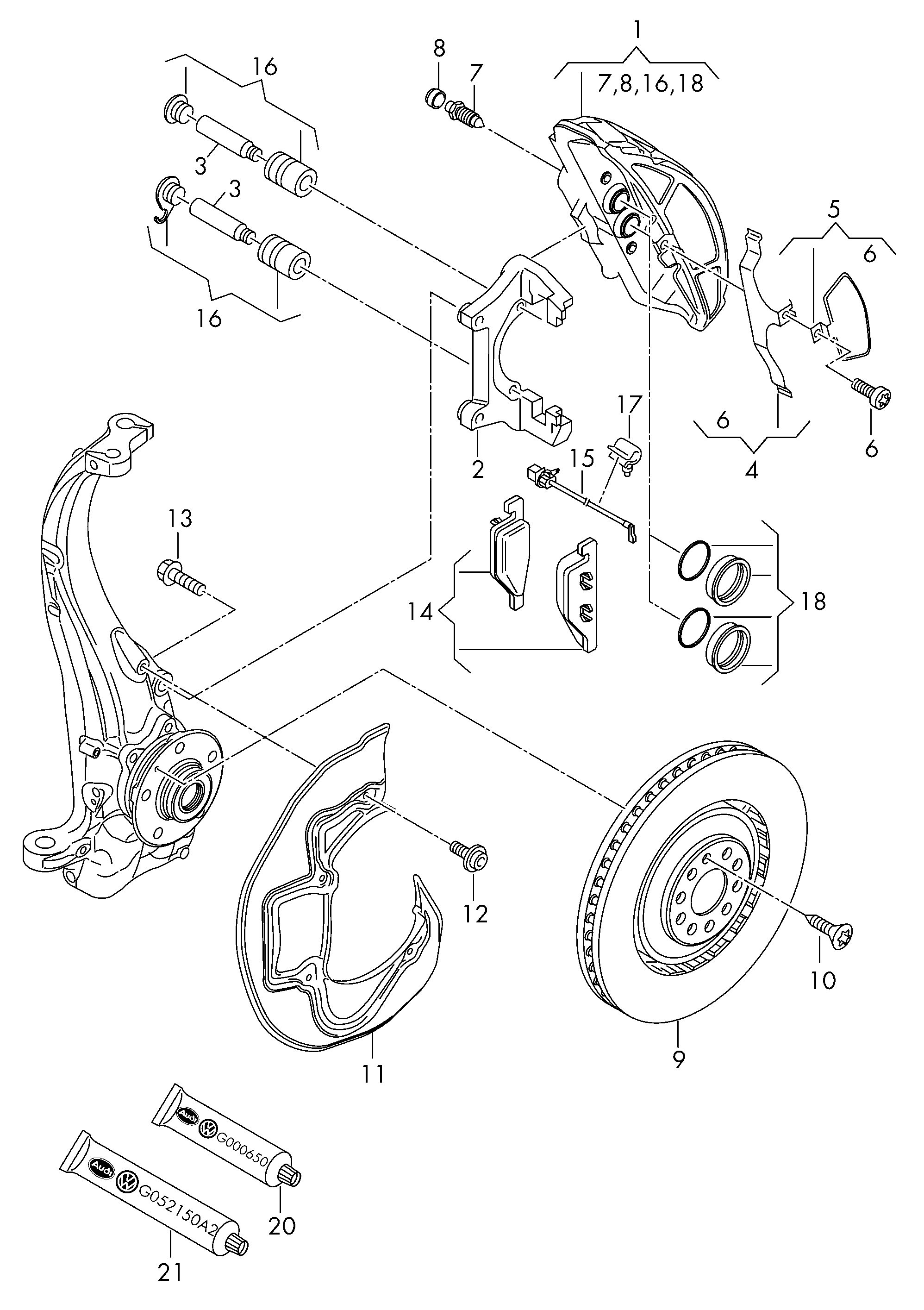 AUDI 4G0 615 123 B - Bremžu suports ps1.lv