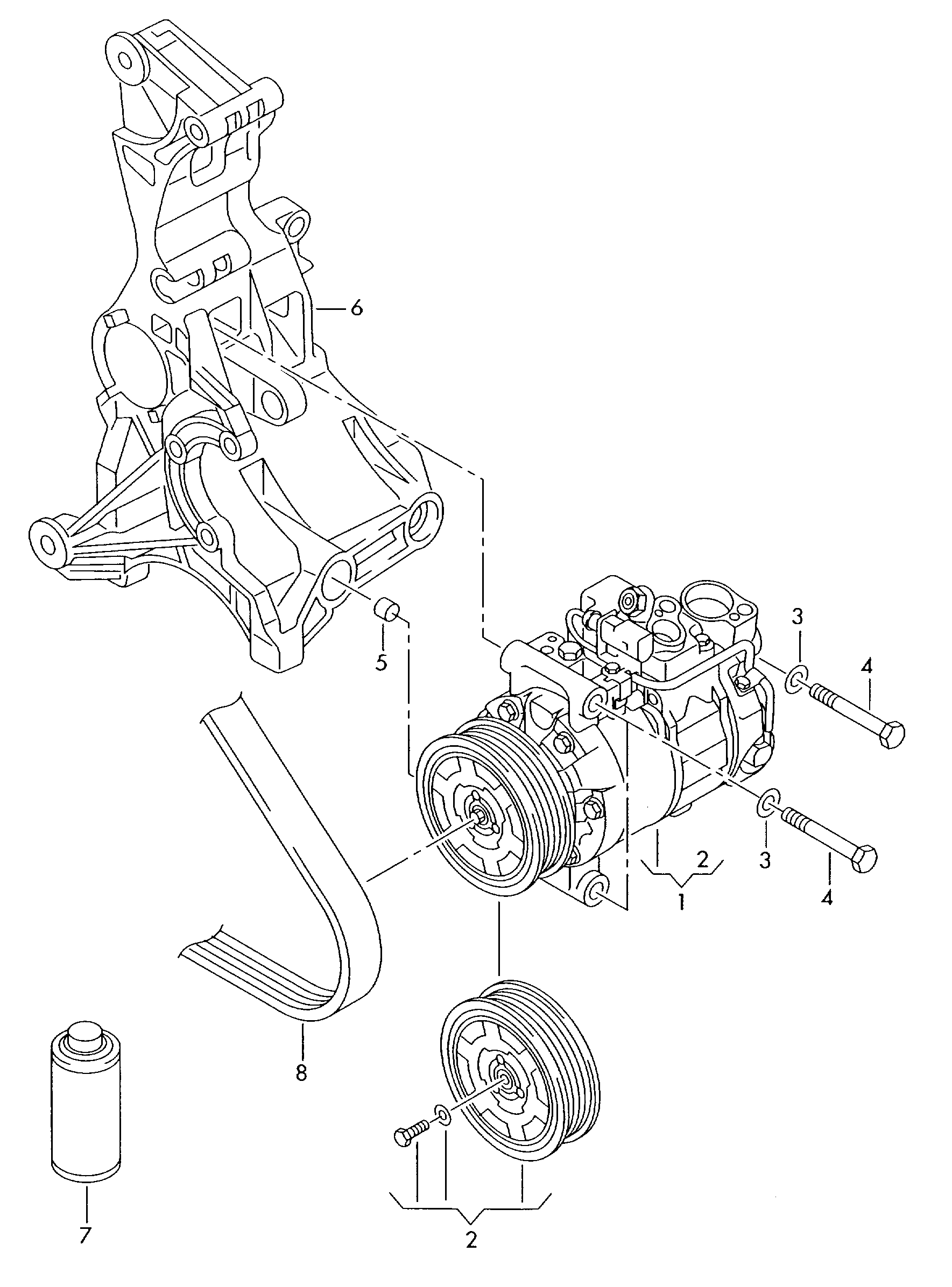 Seat 8K0 260 805 L - Kompresors, Gaisa kond. sistēma ps1.lv