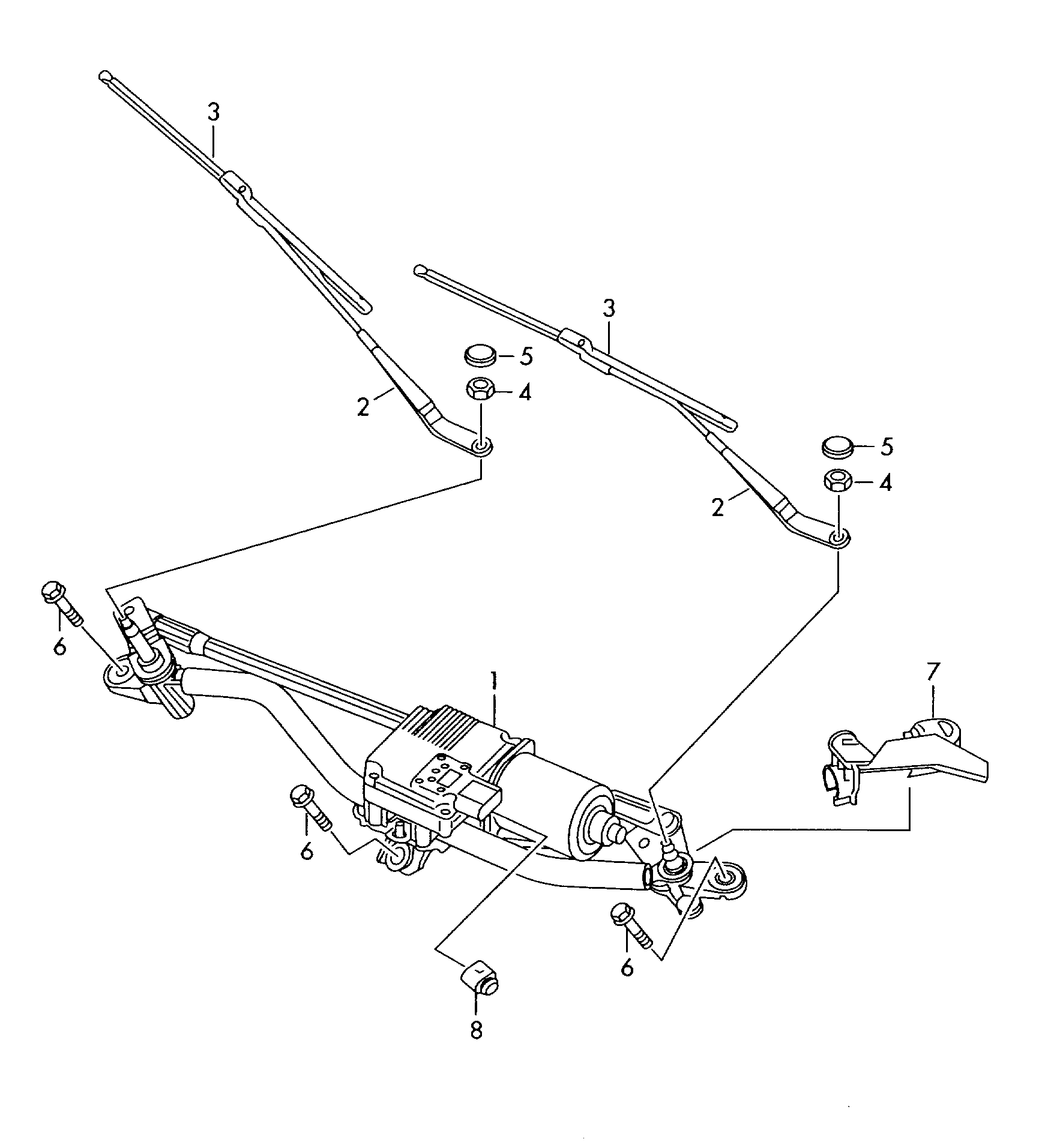 AUDI 8T1 955 023E - Stiklu tīrītāja sviru un stiepņu sistēma ps1.lv