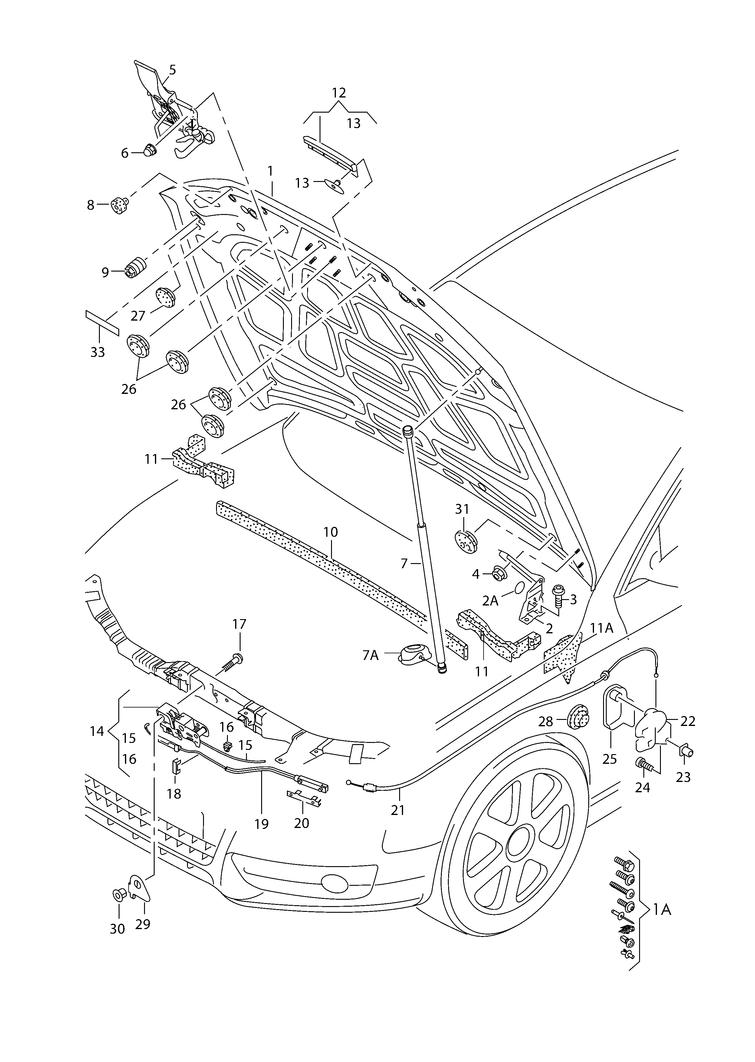 VAG 8T0 823 359 - Gāzes atspere, Motora pārsegs ps1.lv