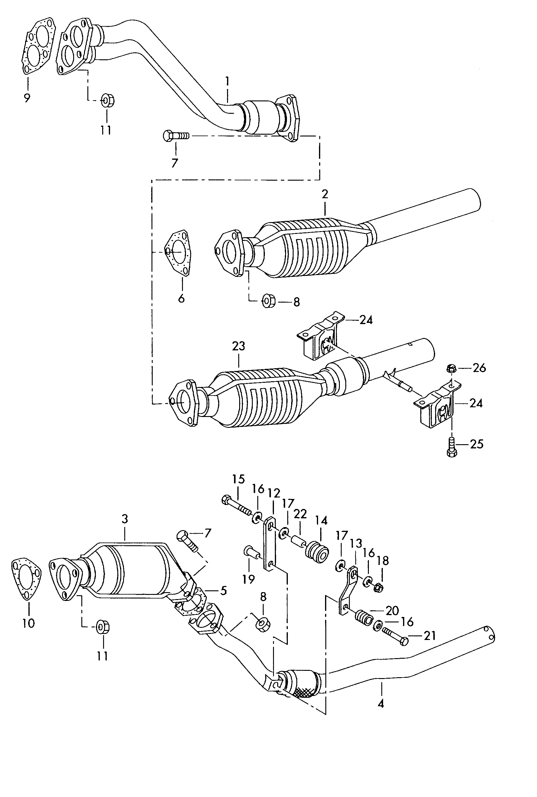 Seat 3B0253057AX - Izplūdes caurule ps1.lv