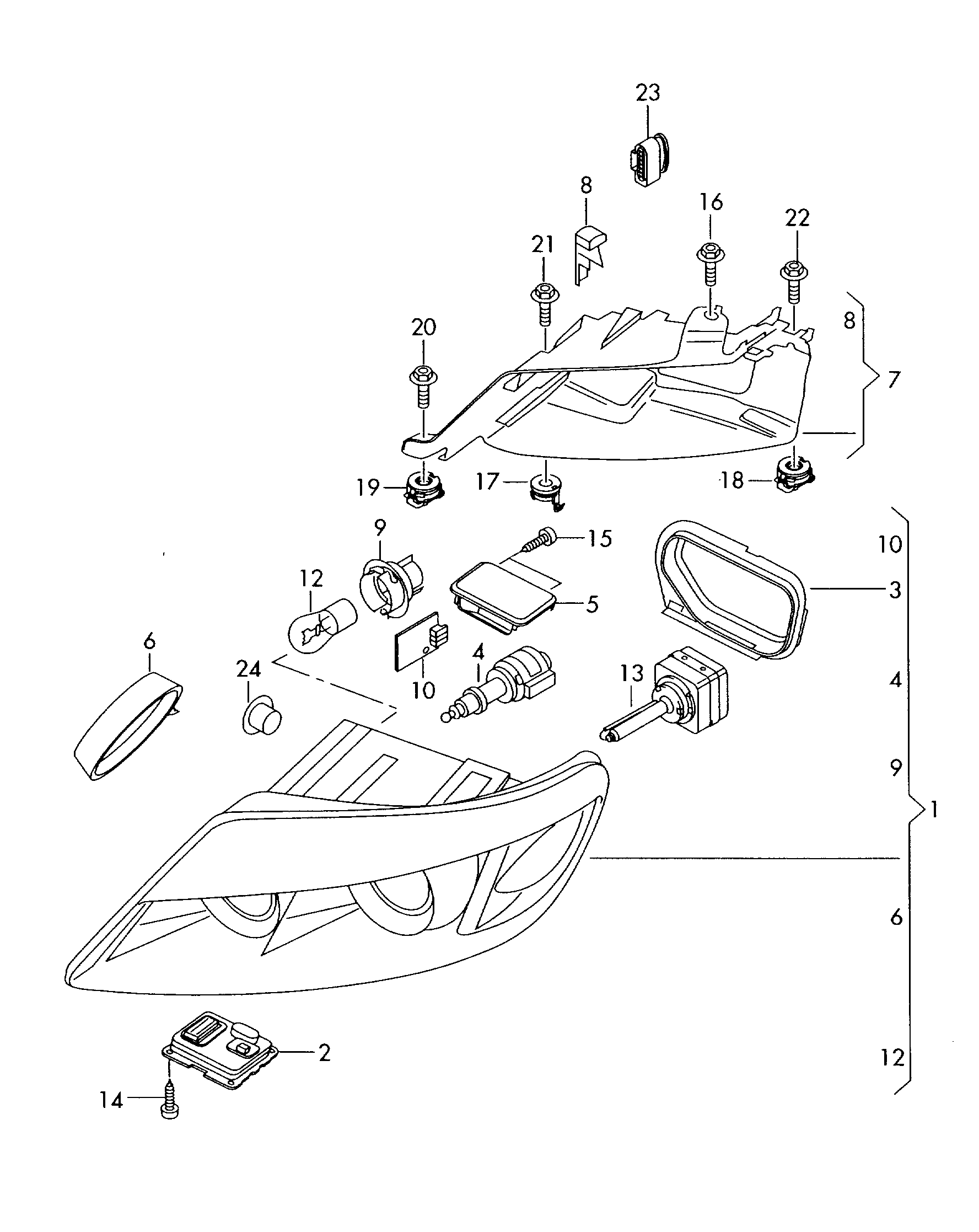 AUDI 4L0 907 391 - Palaišanas iekārta, Gāzizlādes spuldze ps1.lv