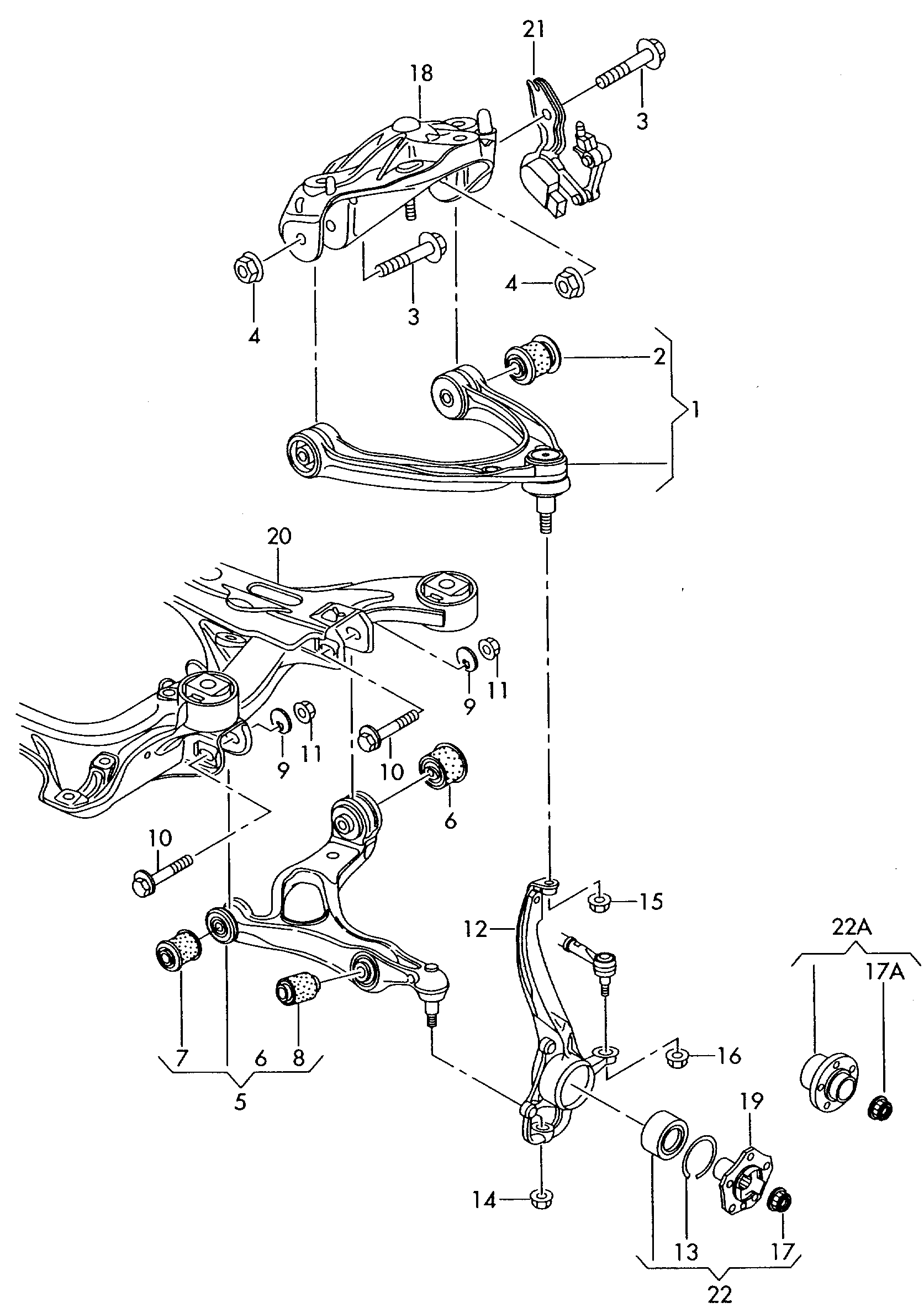 VW 7L8 407 151 K - Neatkarīgās balstiekārtas svira, Riteņa piekare ps1.lv