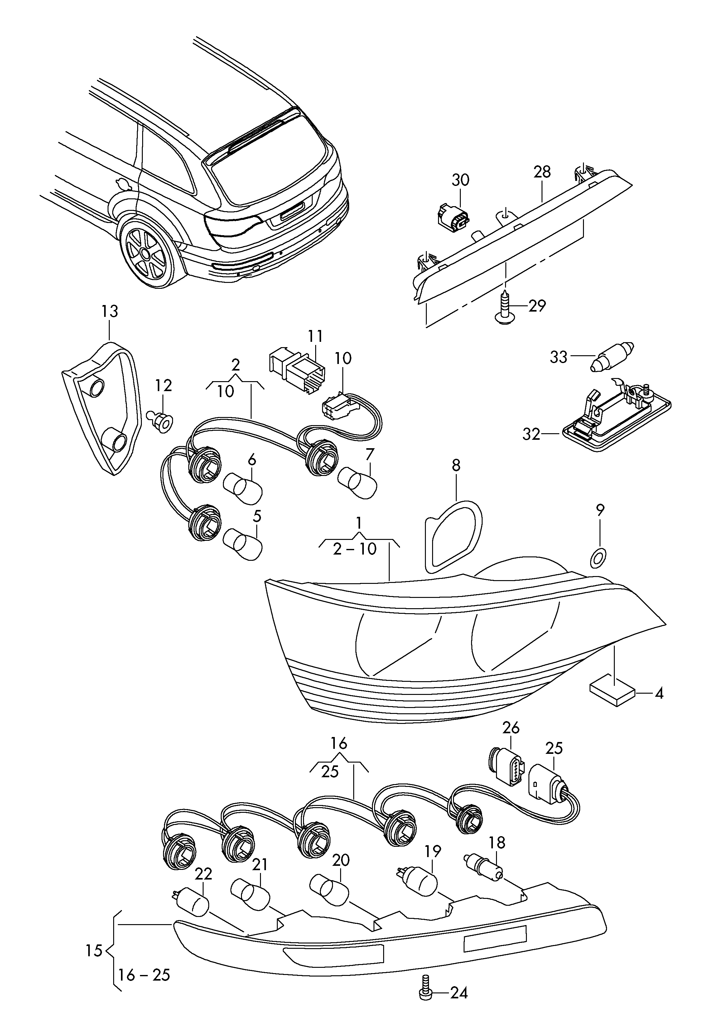 VAG 4L0 945 221 B - Spuldzes turētājs, Aizmugurējais lukturis ps1.lv