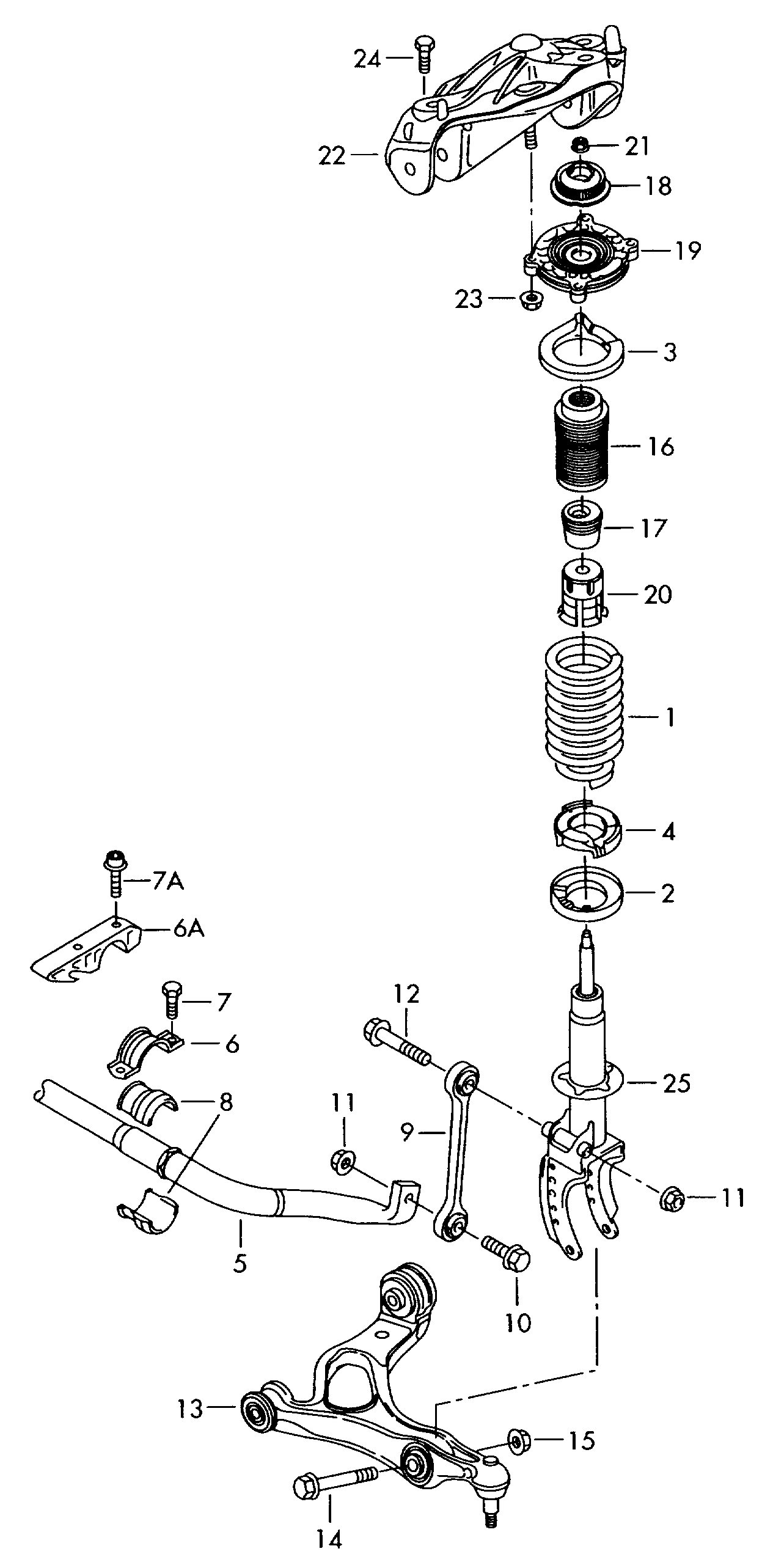 VW 7L8 411 313 B - Bukse, Stabilizators ps1.lv