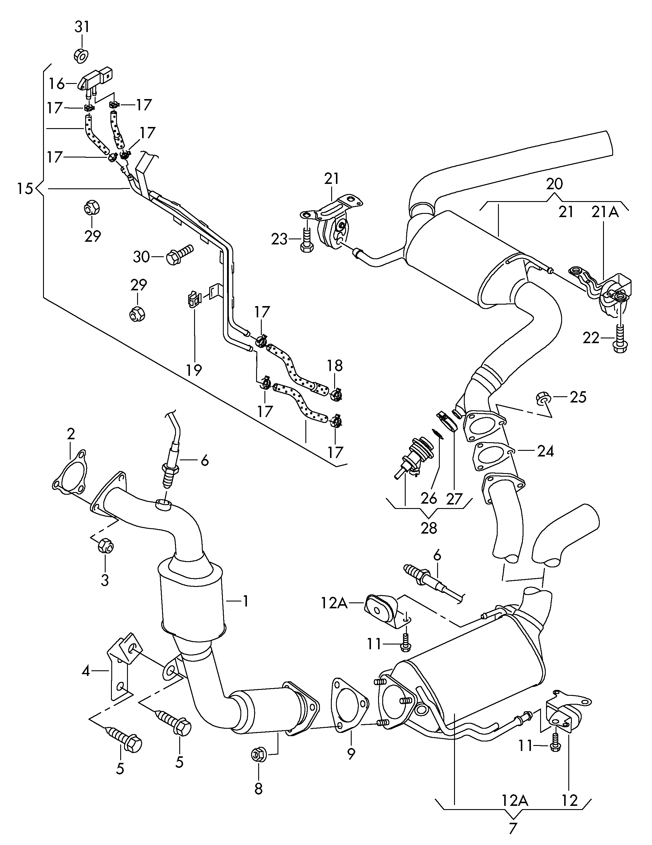 AUDI 7L8 131 552H - Devējs, Izplūdes gāzu spiediens ps1.lv